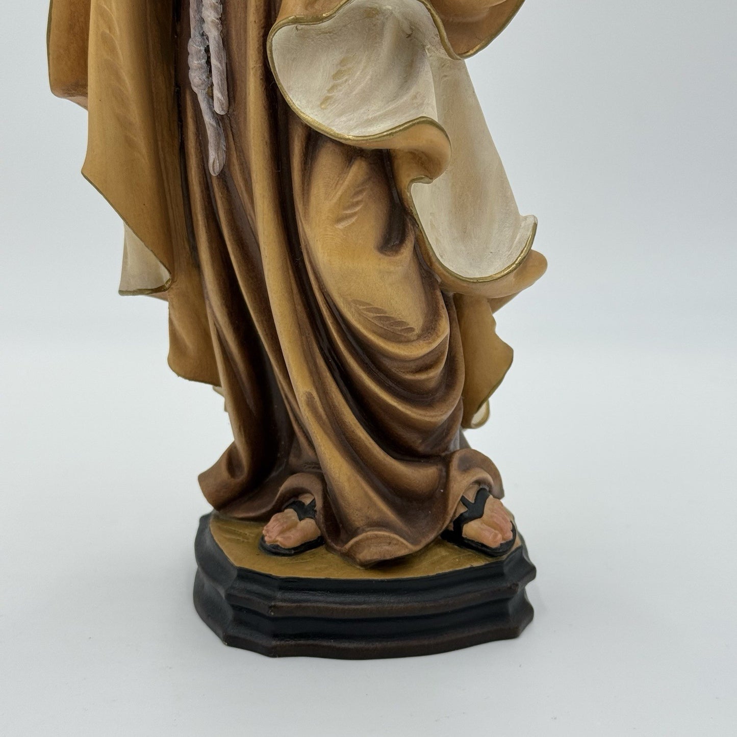Folk Art Karl Demetz Wood Carved Saint Therese of Lisieux Figurine 12” Italy