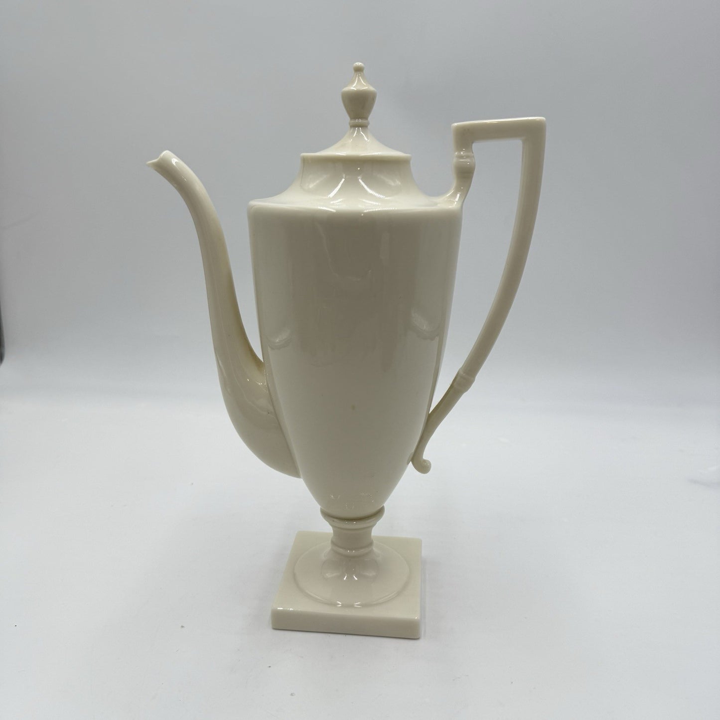 Rare Lenox USA Colonial White Coffee Pot & Lid Porcelain 10.5” Green Marking