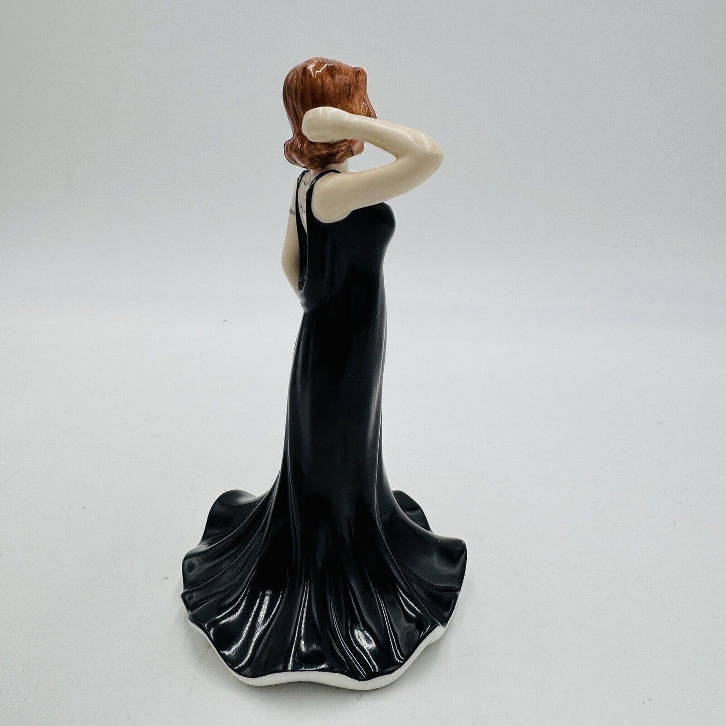 Coalport Bone China Heart To Heart Wishing You Luck Fashion Lady Figurine Black