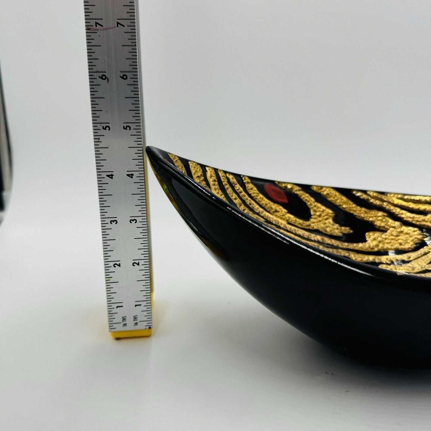Rare Boch Freres La Louviére Glazed Ceramic Art MCM Pottery Belgium Bowl Gold