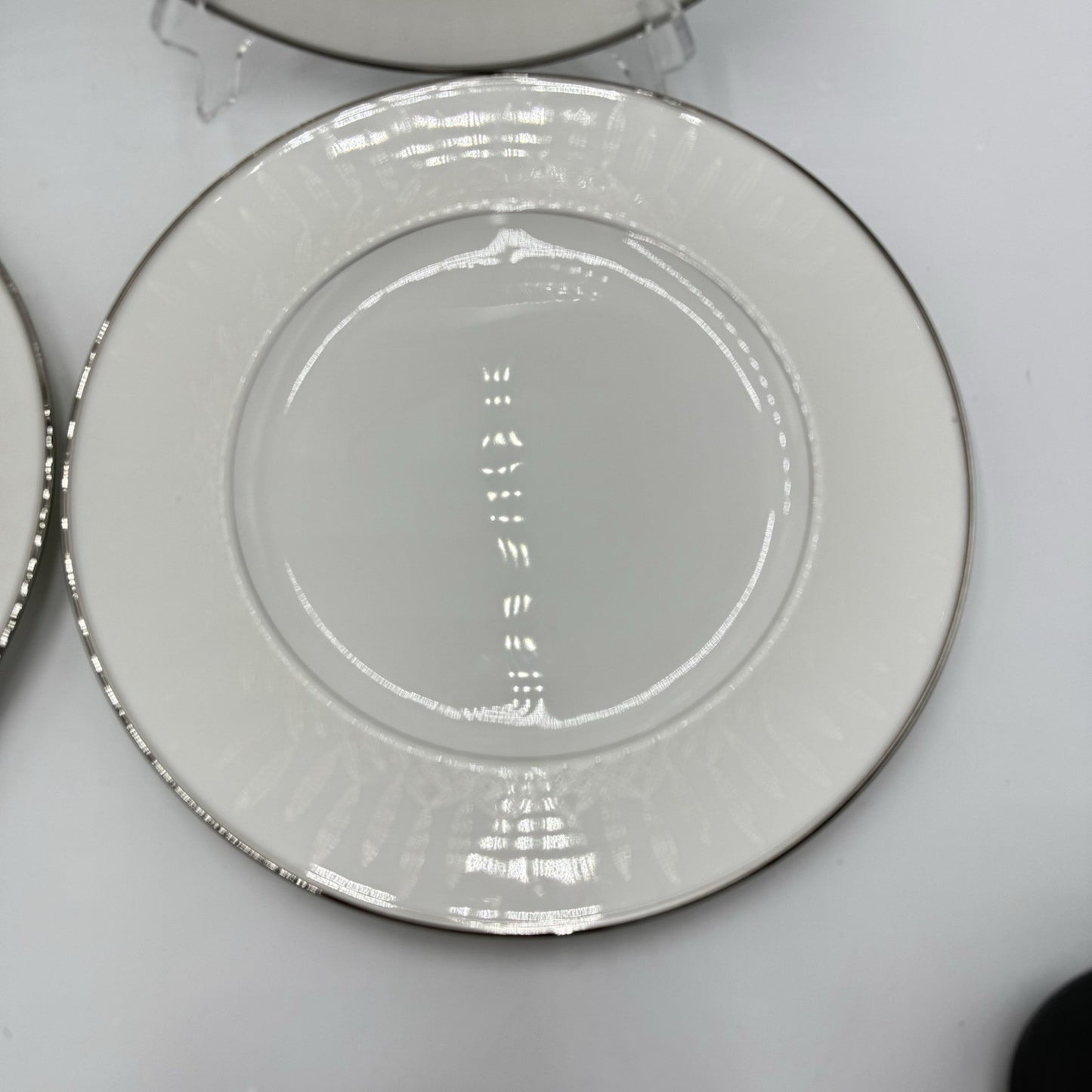 Waterford Fine English China Lismore Platinum Dinner Plates 4 PCs 10.75” New