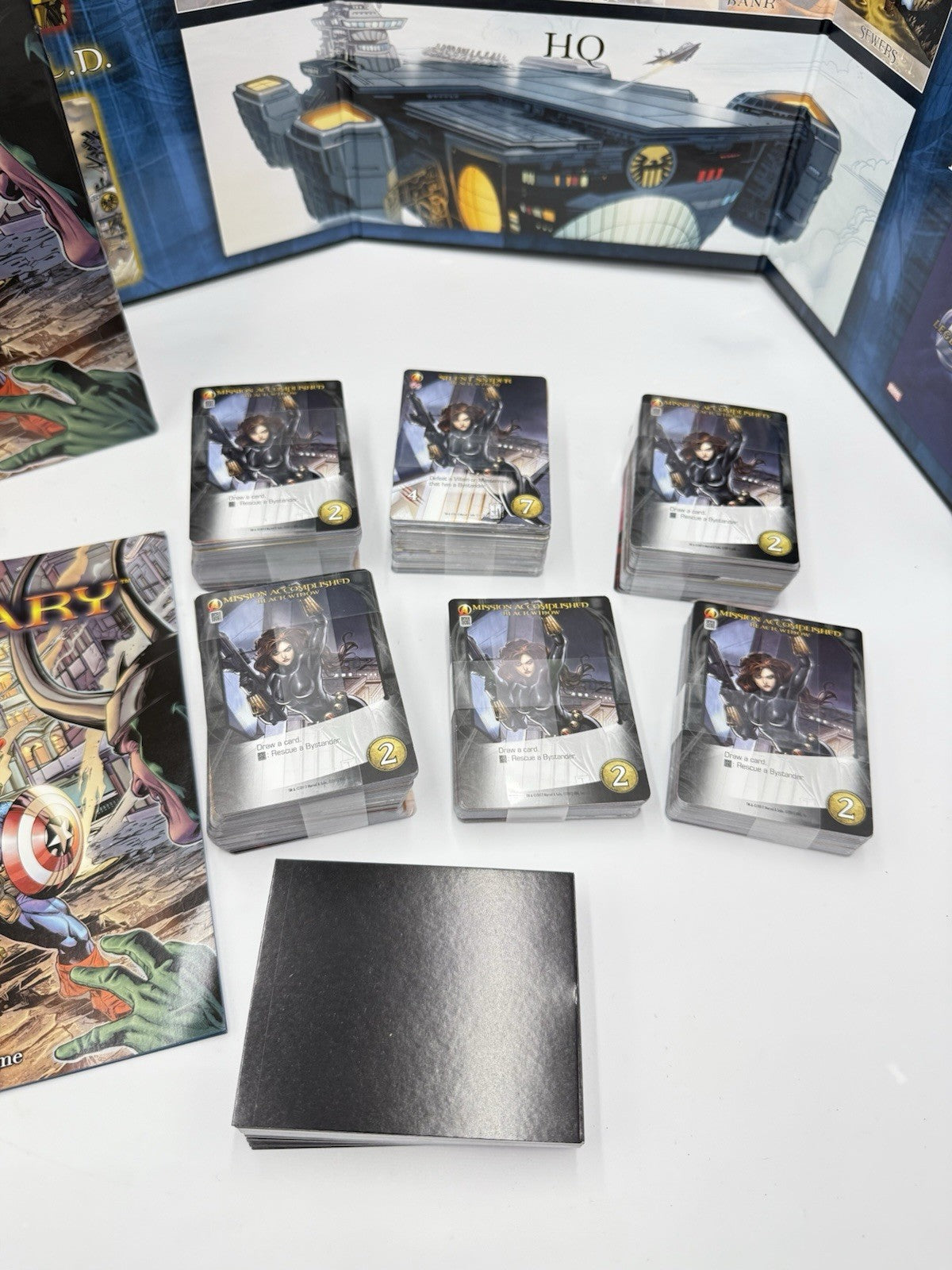 Marvel Legendary Deck Building Card Game 2012 6 Sealed Decks Rule Book & Board