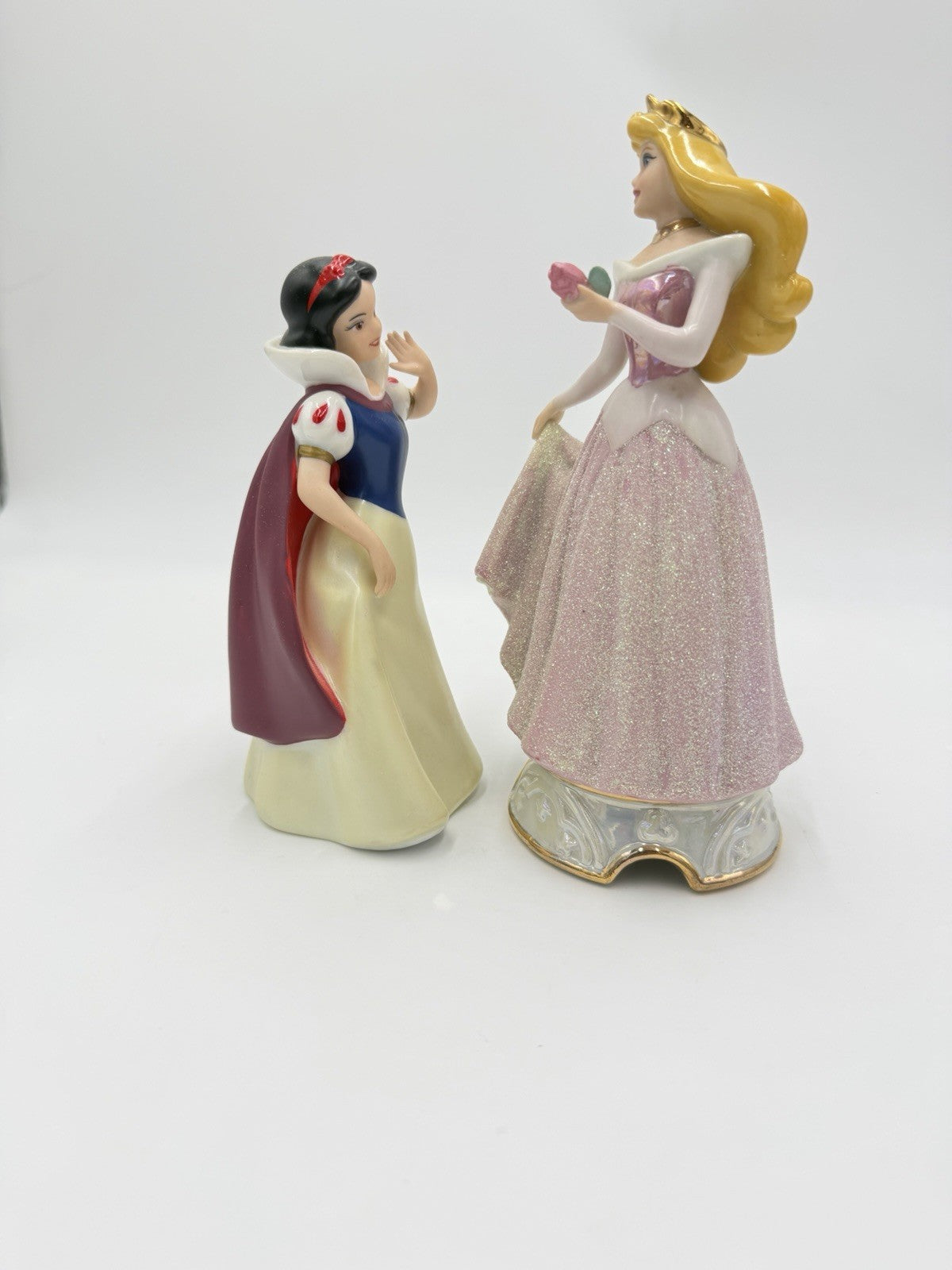 Disney Sleeping Beauty Aurora & Snowwhite Porcelain Figurines