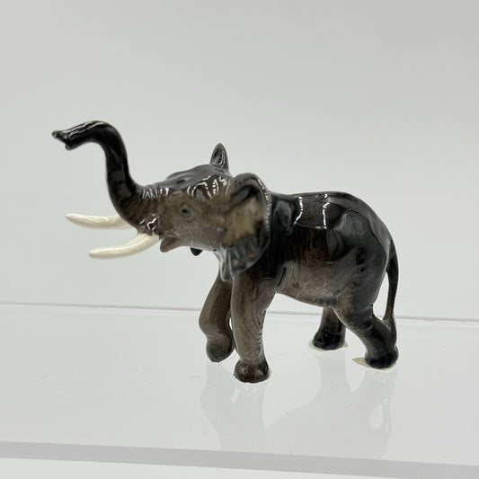 Vintage Hagen Renaker Elephant Porcelain Painted Figurine Miniature 2.5”