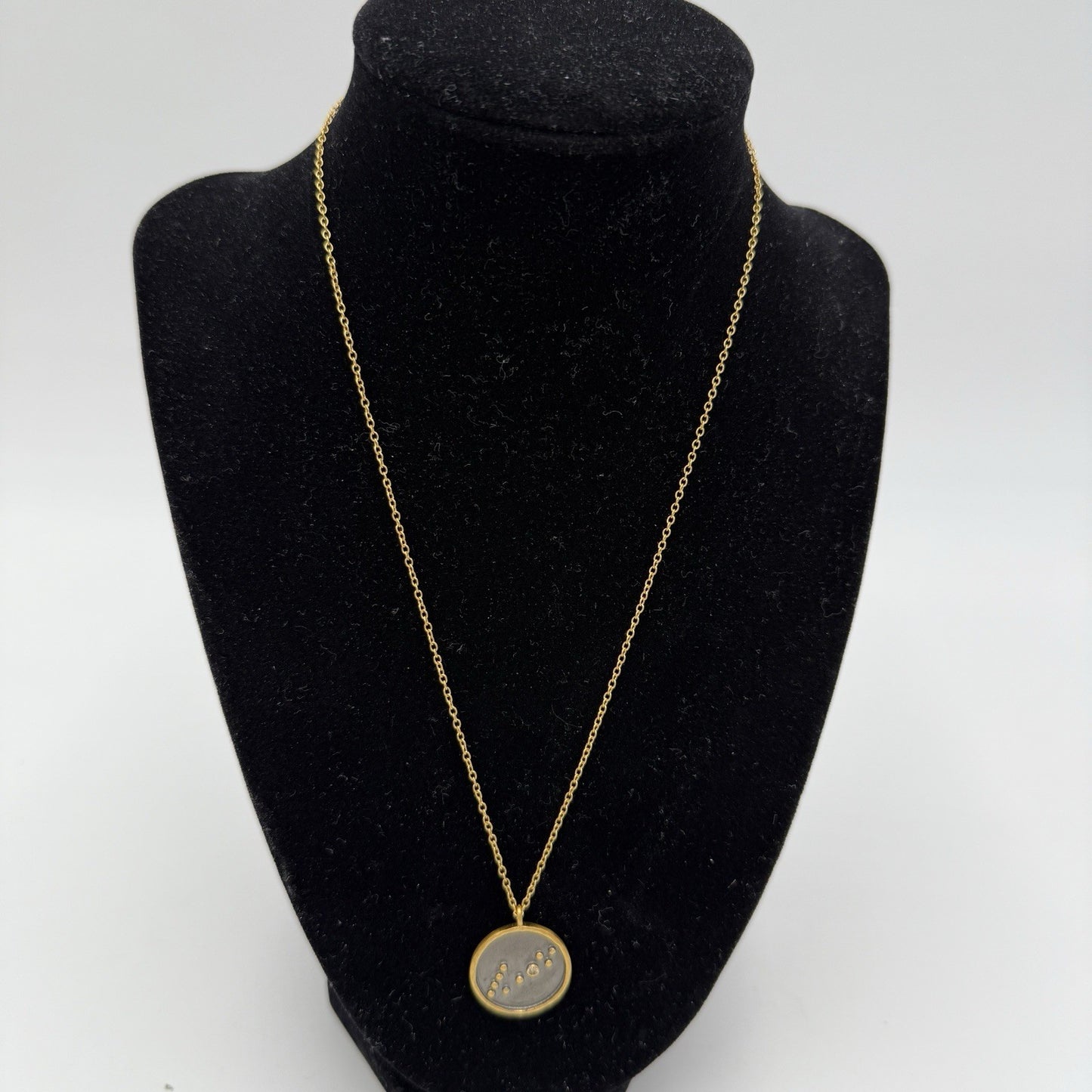Satya Zodiac Necklace pisces ♓️ Gold Tone 18.5” L Necklace W/pendant
