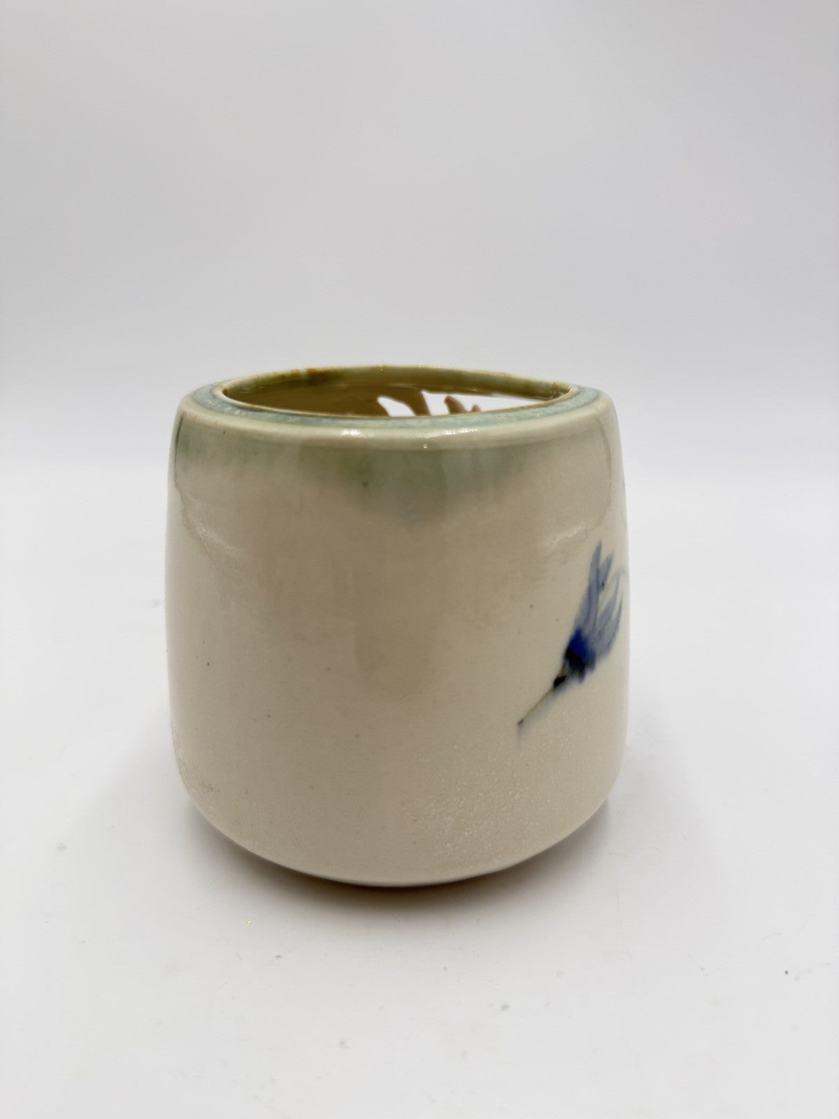 Vintage Robert Finn Studio Art Pottery California Pierced Floral Vase 3.5”