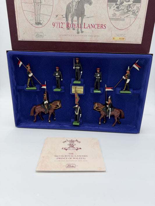 Britains 9th/12th Royal Lancers Metal Toy Soldiers 1985 Limited Edition NIB /COA