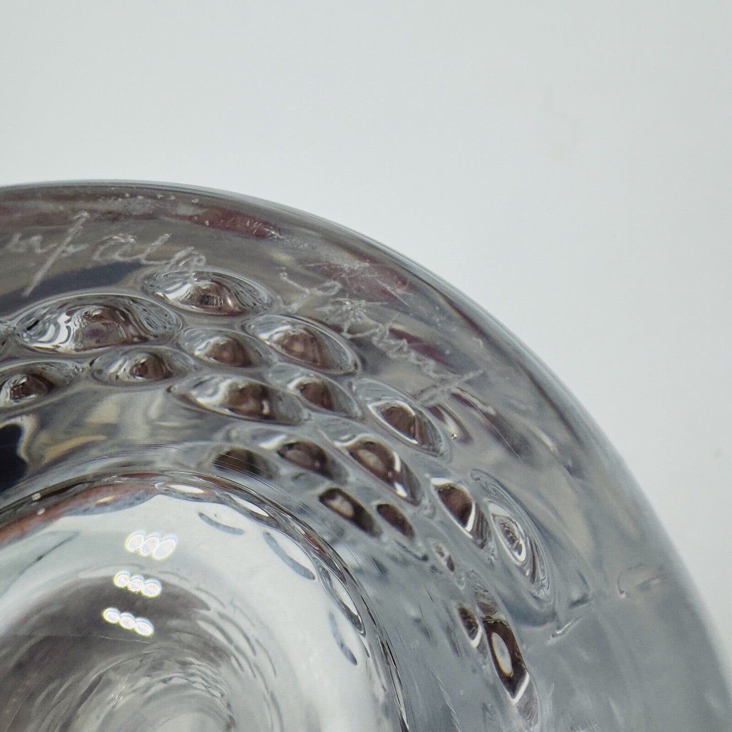 Bengt Edenfalk for Skruf Vase Swedish Art Glass 1970's 8in