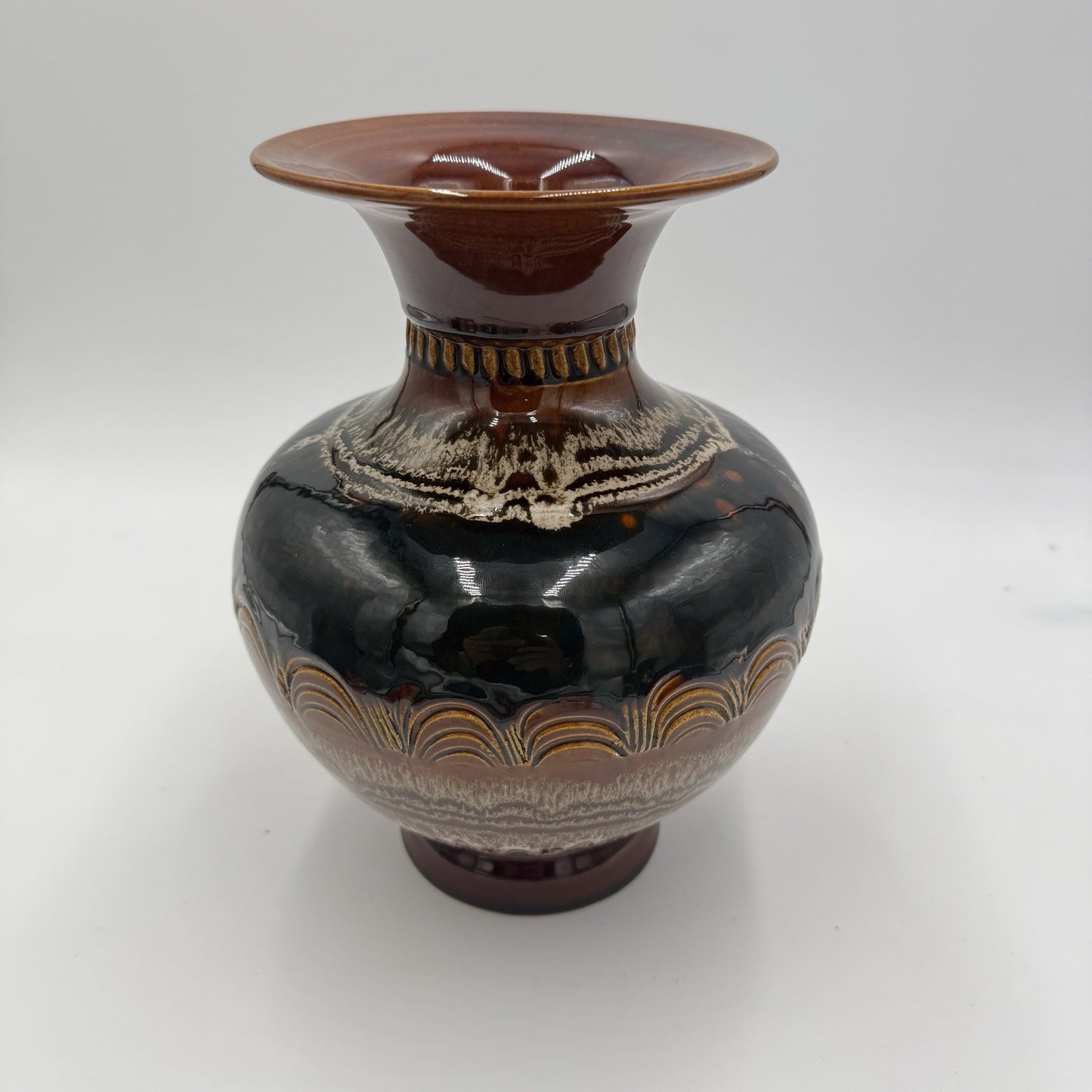 Vintage HAEGER Art Pottery VASE GRAND CANYON M-13 SIGNED S. MAGLIO