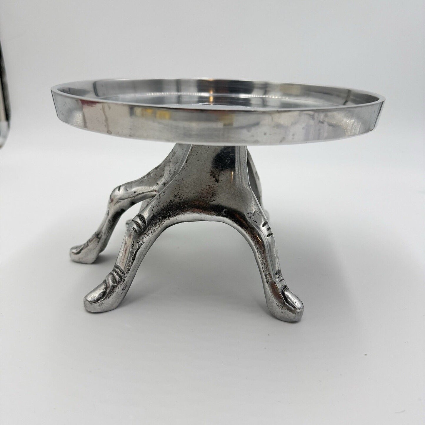 Aluminum tier tray stand hand shaped hurricane candle holder Home Decor