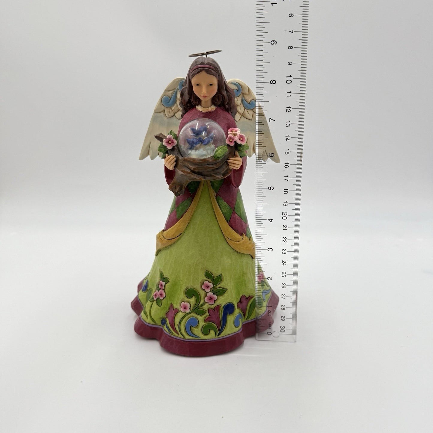 Jim Shore 2014 A Bird In The Hand Angel Quilted Figurine 9” Heartwood Creek Resi