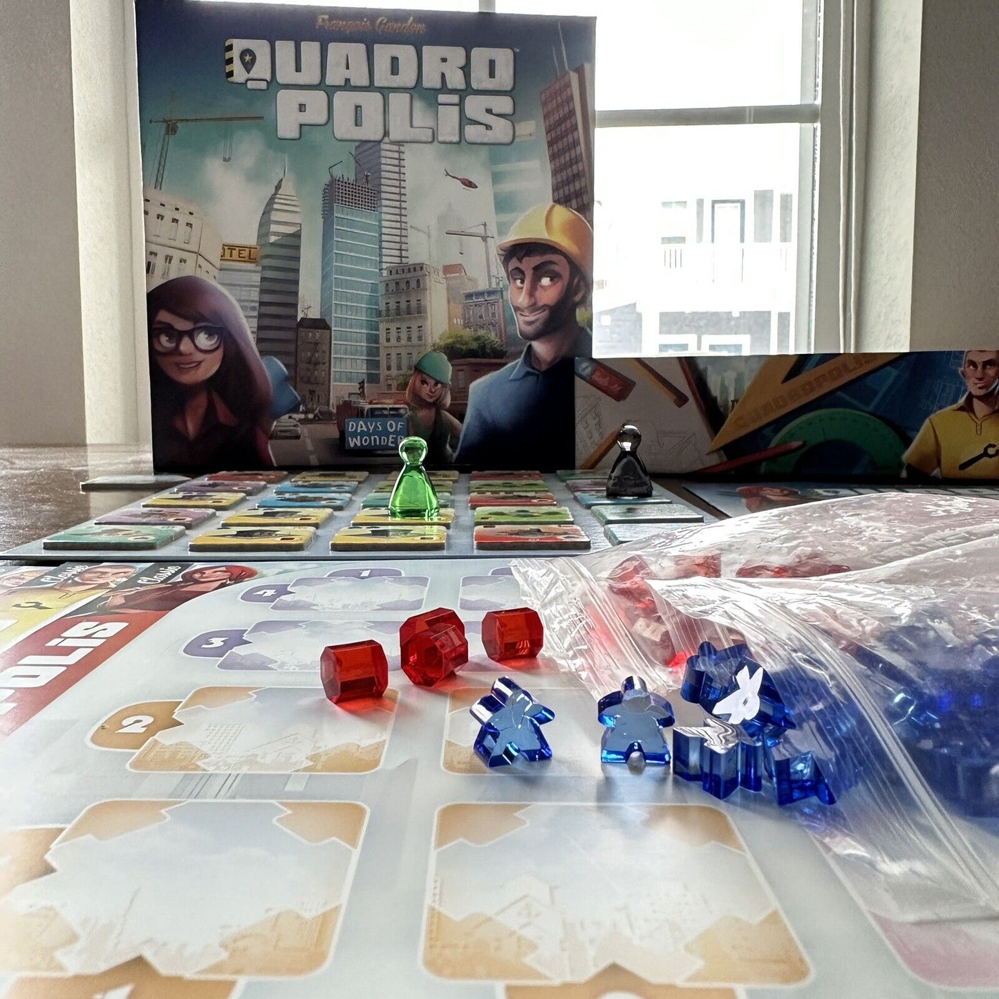 Days of Wonder Quadropolis by Frangois Gandon City Building Fun Board Game