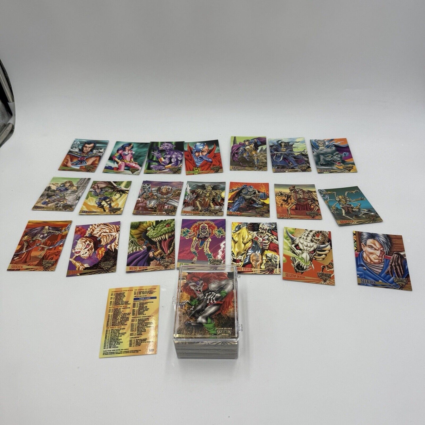 1995 Fleer Ultra SKELETON WARRIORS 100 Card Set Vintage Landmark Entertainment