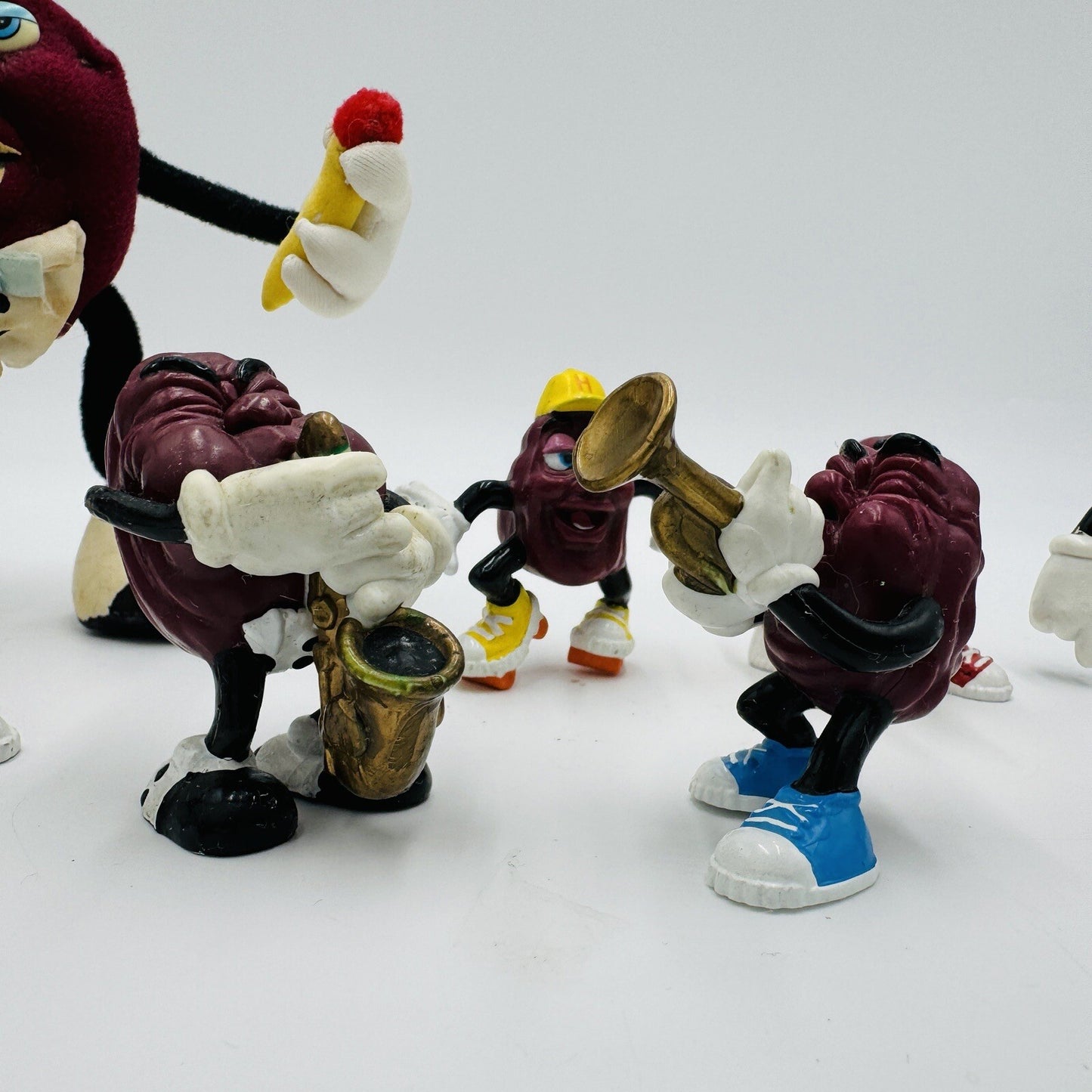 Calrab California Raisins 1988 Action Figurines Applause Lot 9 Pieces Vintage