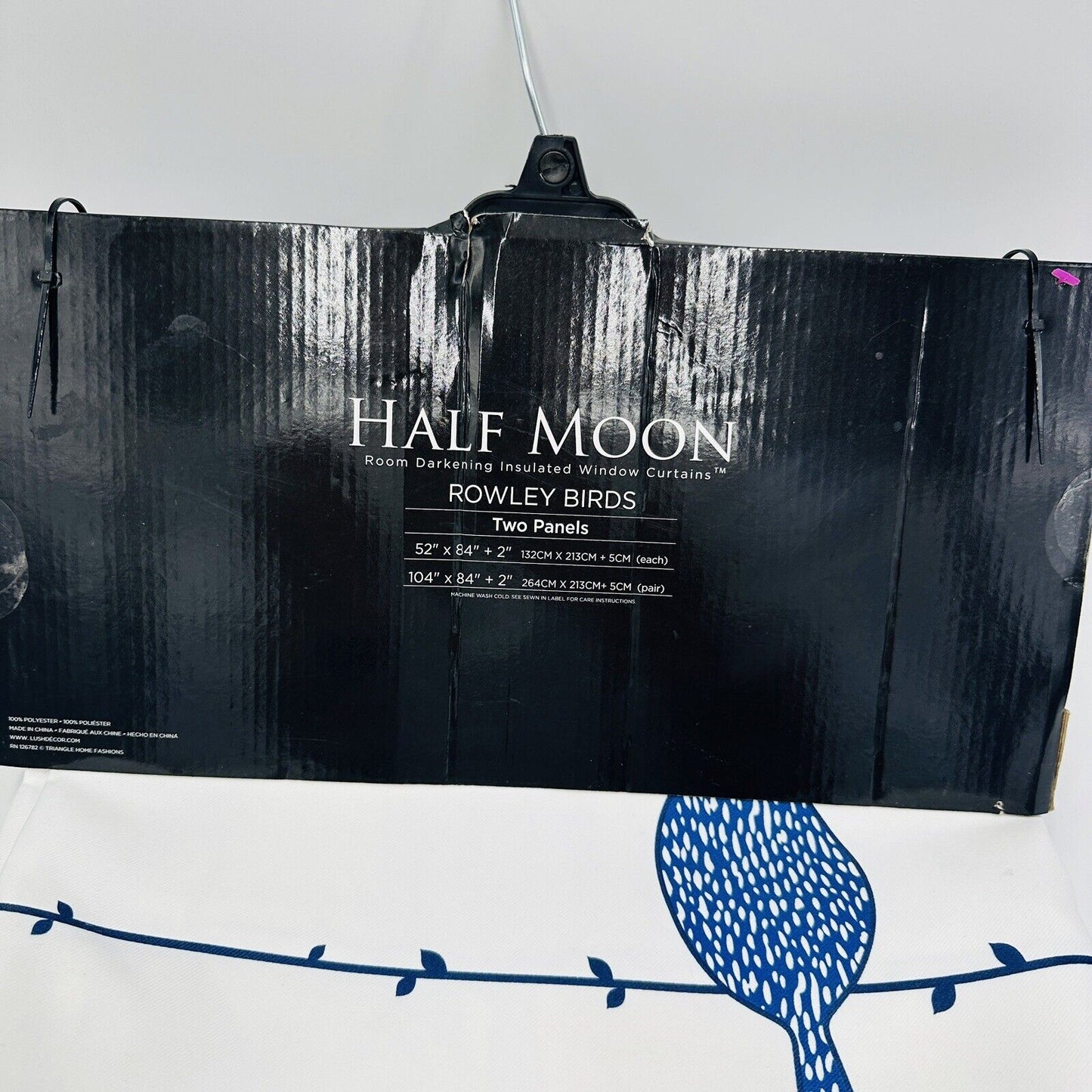 Half Moon Curtain Panels Rowley Birds Room Darkening Window Pair 52in x 84in