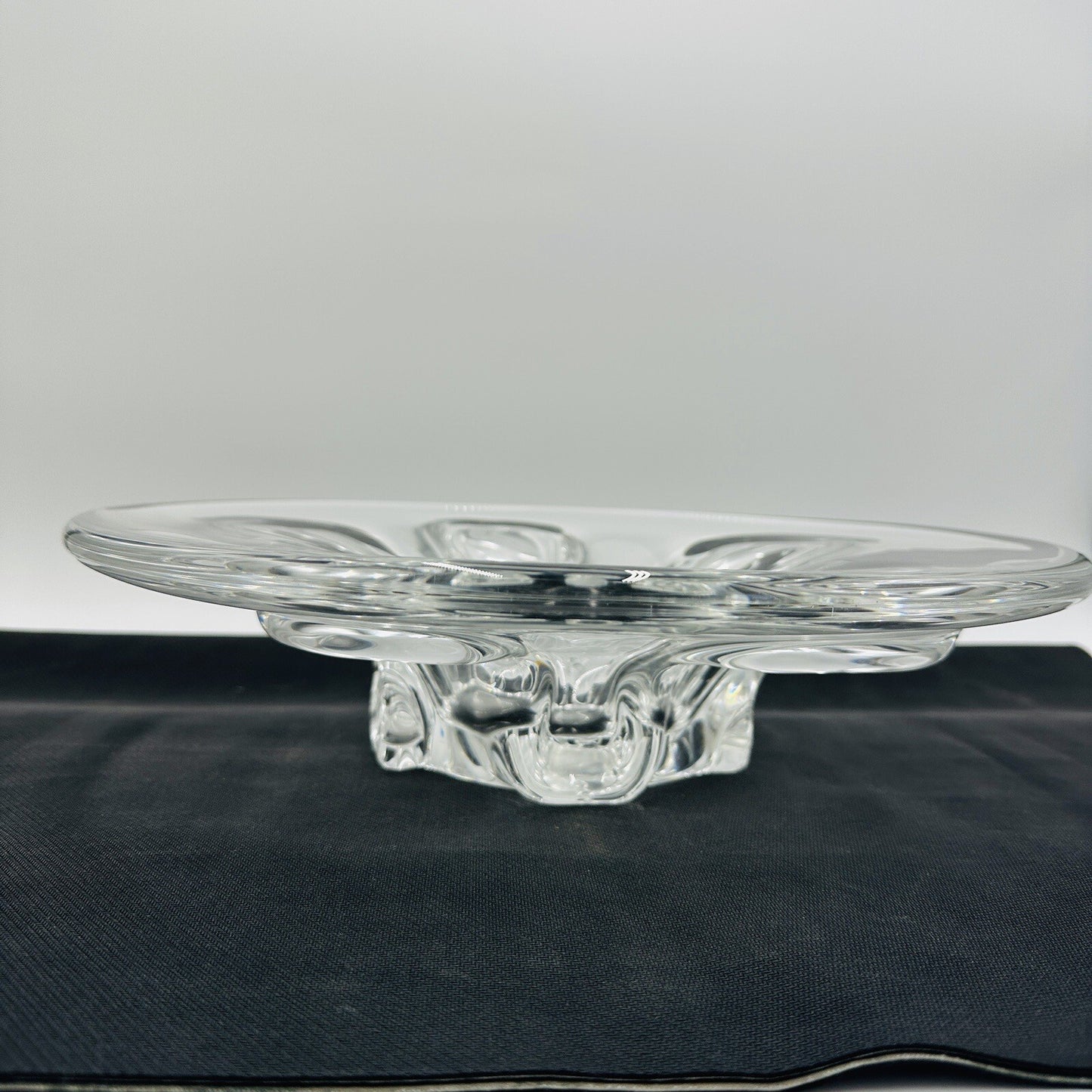 Severes Crystal Centerpiece France 14.5in Wide Large Vintage Fruitbowl Serveware