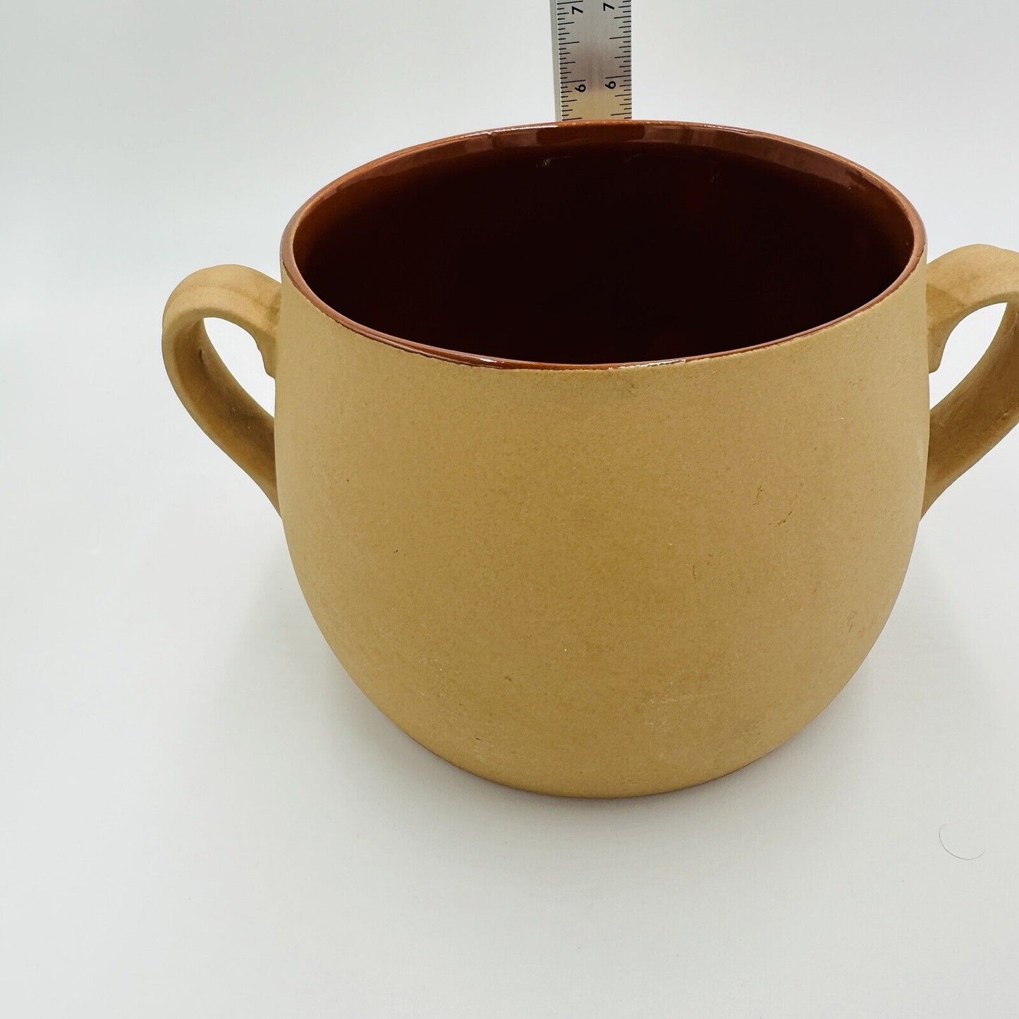 Red Wing Bean Pot Terracotta Pottery Handles Vintage #405 USA Decor Large