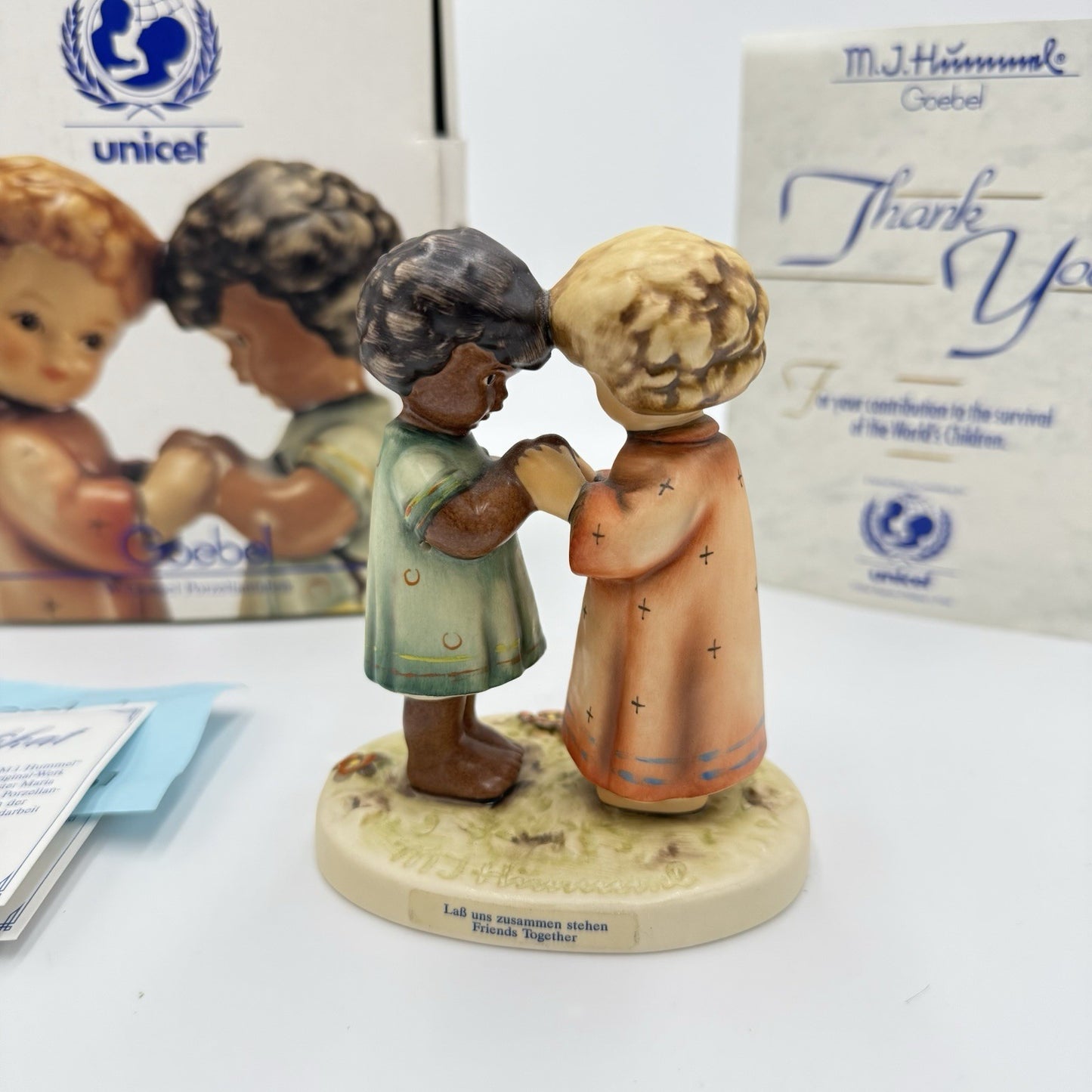 Hummel Goebel FRIENDS TOGETHER Figurine 4” Limited Edition #662/0 UNICEF W/ Box