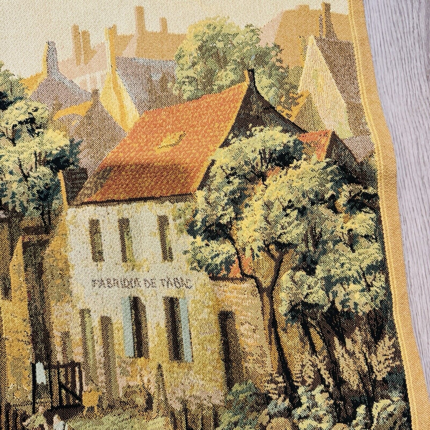Flanders Woven Wall Tapestry Belgium Made Vintage 38”x 28” Mint Art Fabric