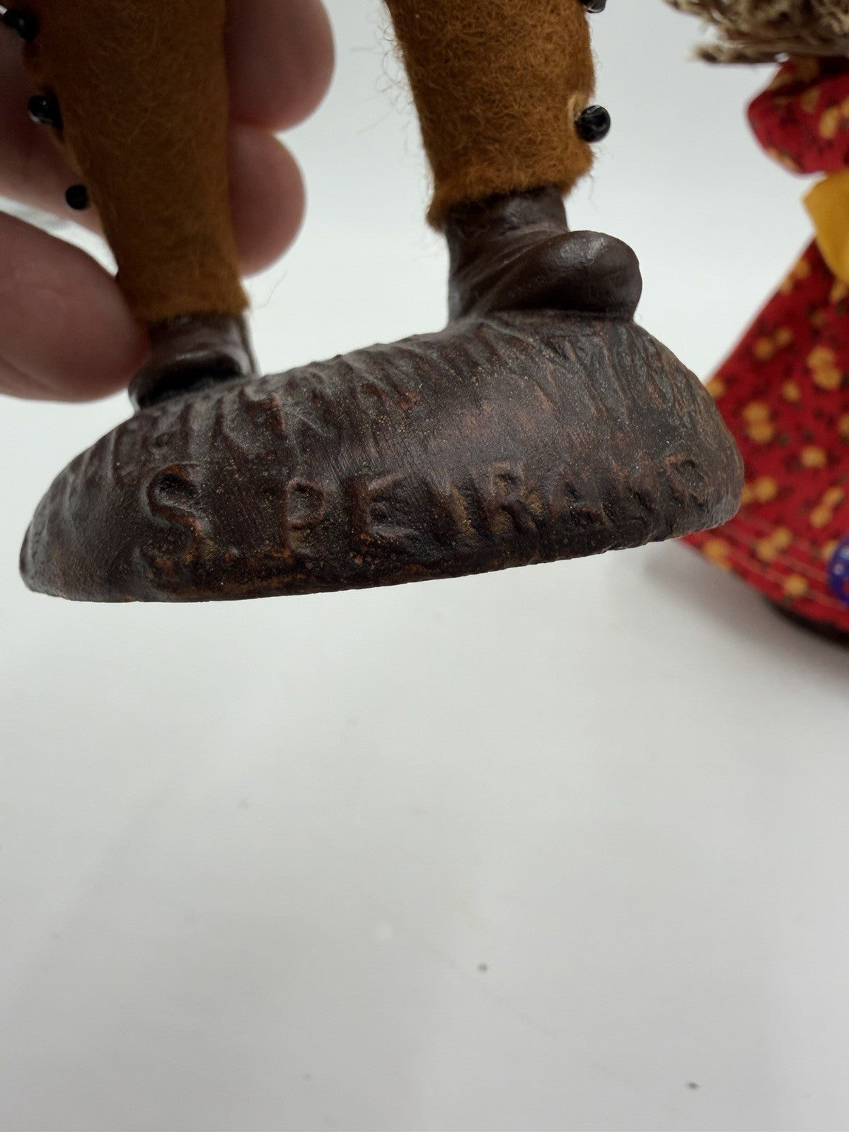 S.Peirano French Pottery Villagers Harvest Folk Art Terra Cotta 8.5” Figurines