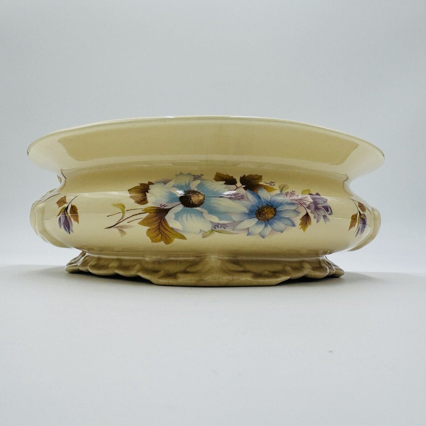 MCM Haeger USA Pottery Bowl Planter Ceramic Floral Rare #4293 3.5inH x 11inW
