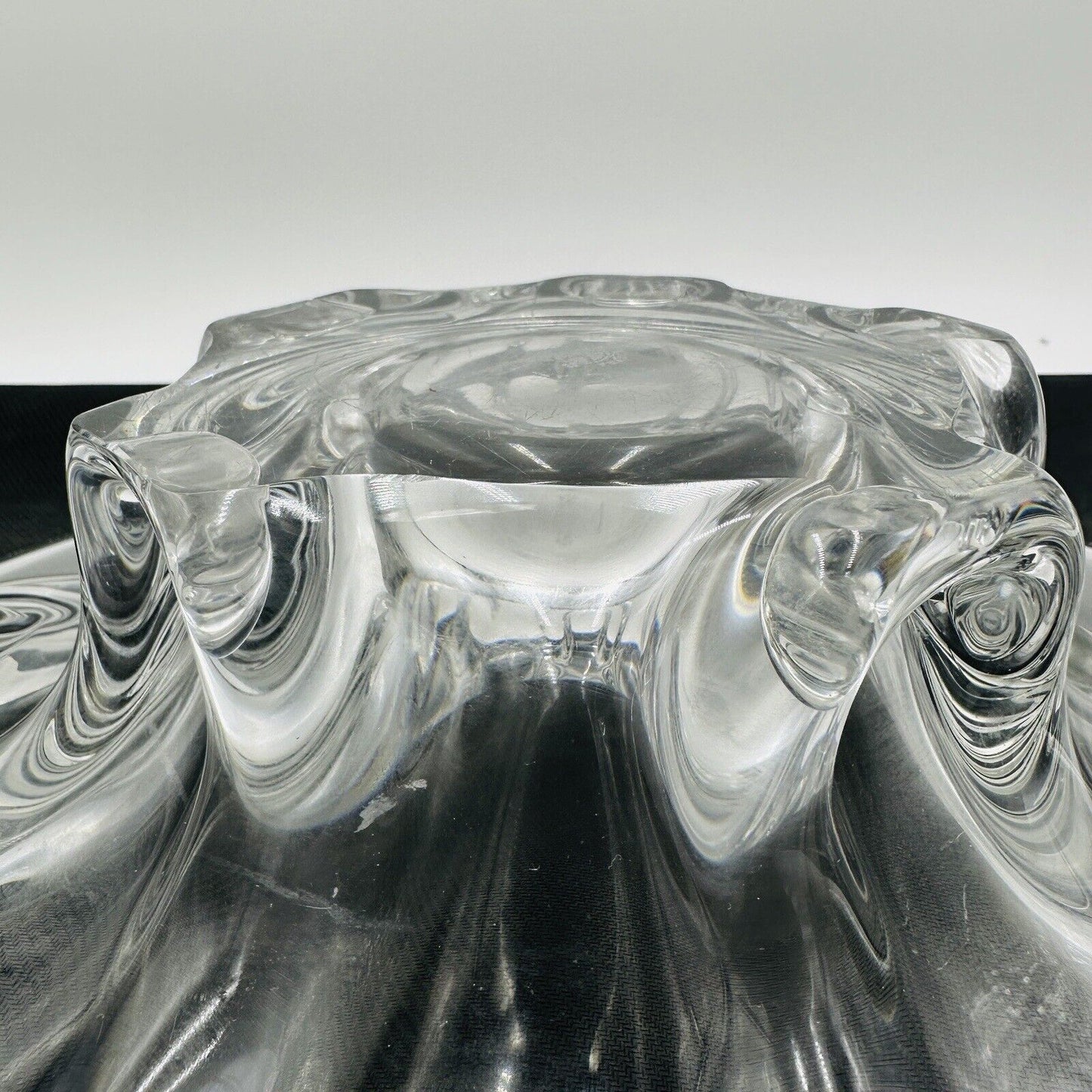 Severes Crystal Centerpiece France 14.5in Wide Large Vintage Fruitbowl Serveware