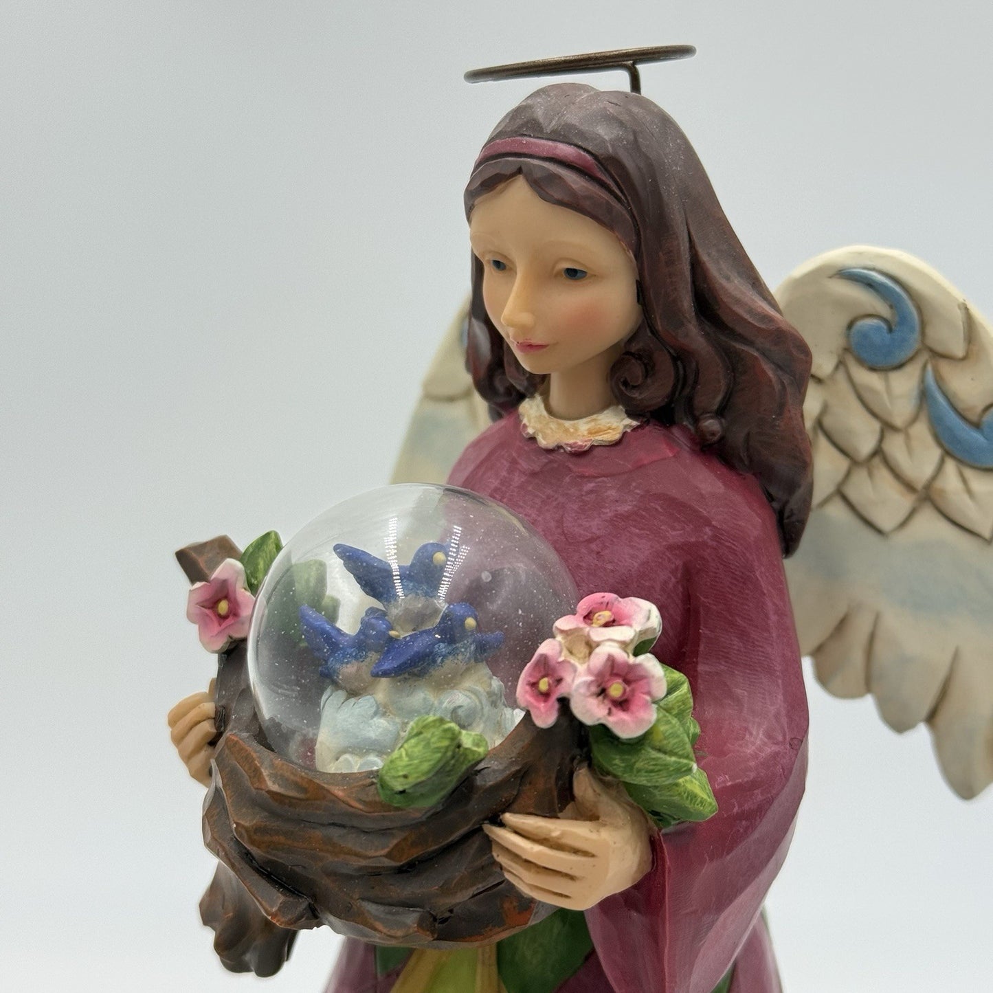Jim Shore 2014 A Bird In The Hand Angel Quilted Figurine 9” Heartwood Creek Resi