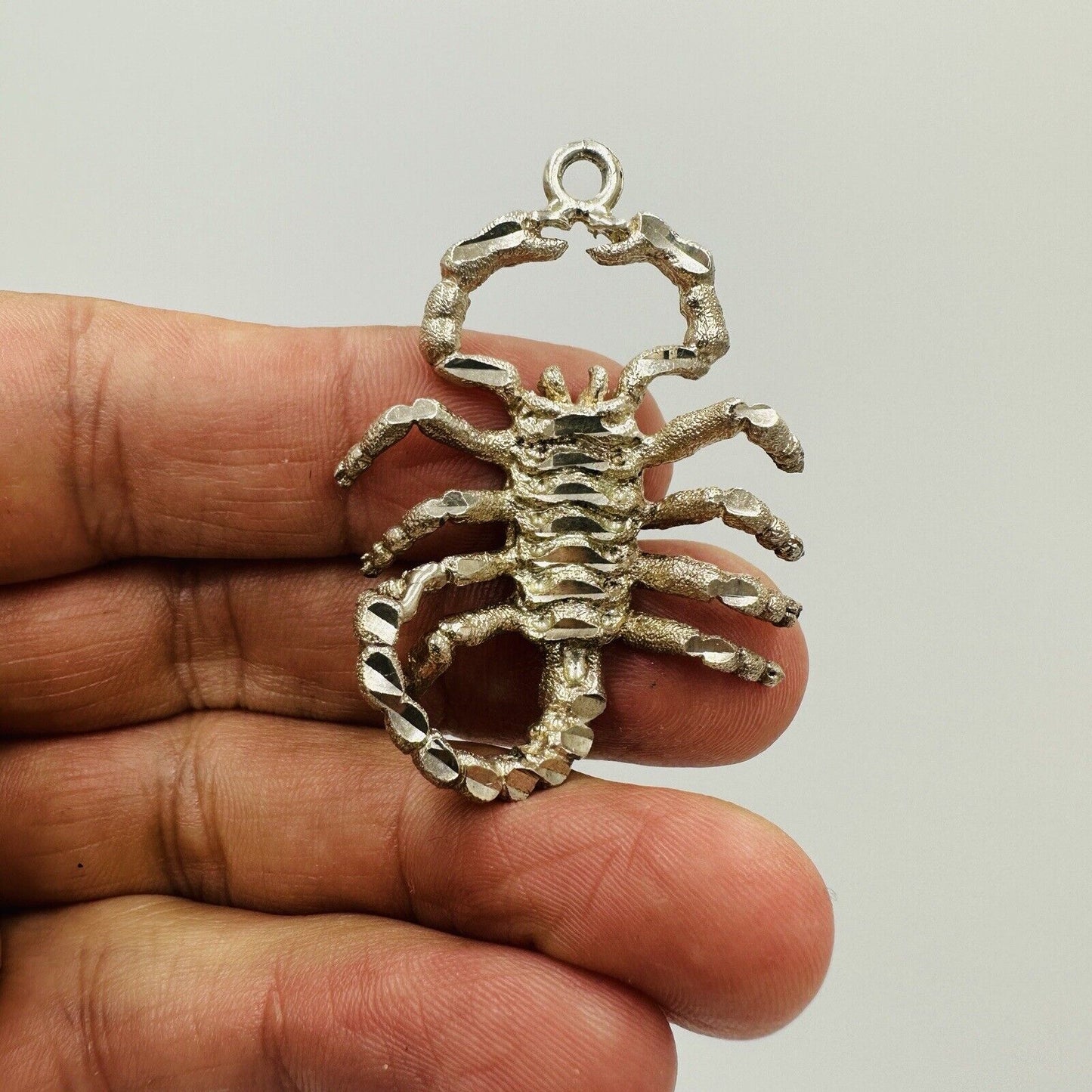 925 Sterling Silver Scorpion Pendant Jewelry Vintage Shiny Large 1 Of A KIND