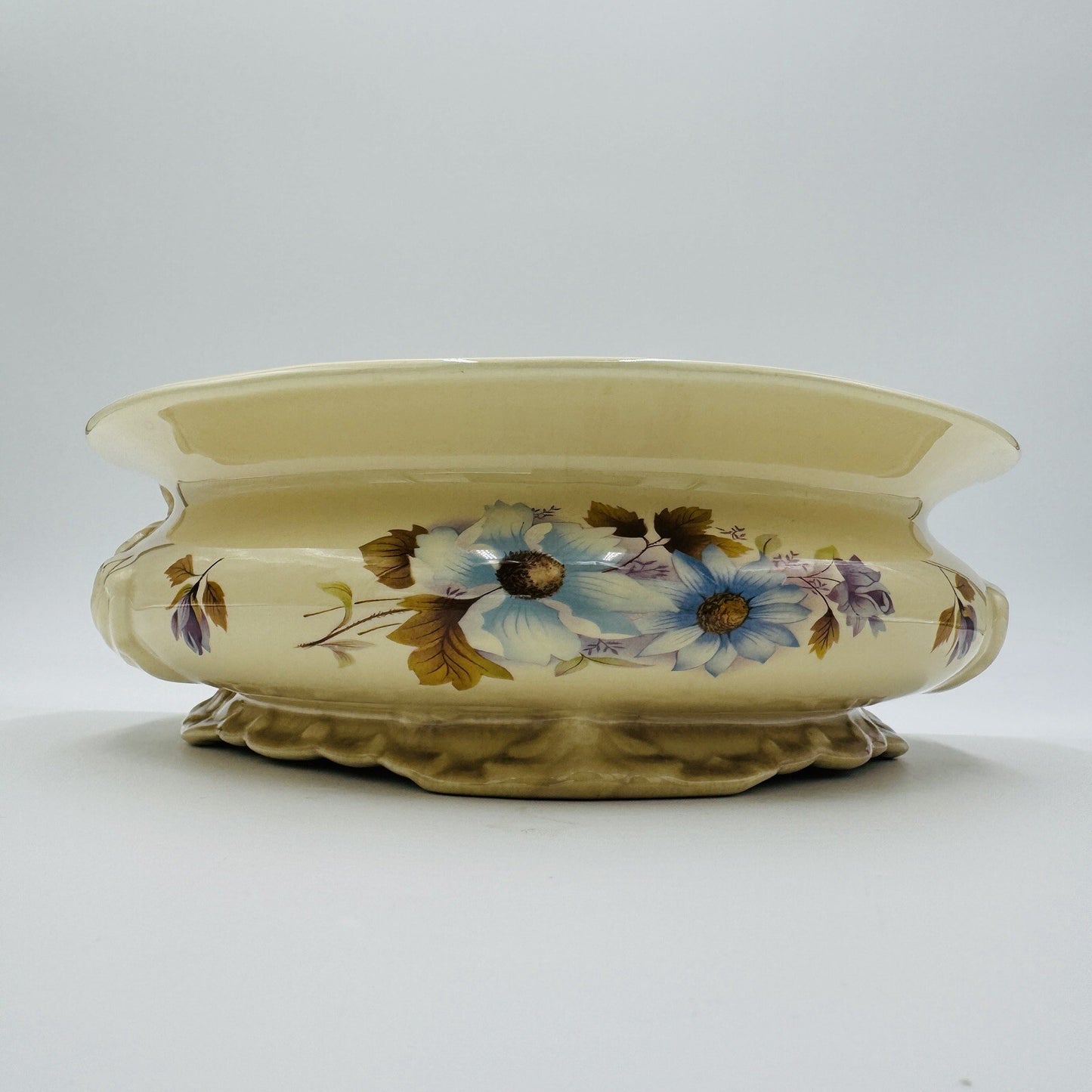 MCM Haeger USA Pottery Bowl Planter Ceramic Floral Rare #4293 3.5inH x 11inW