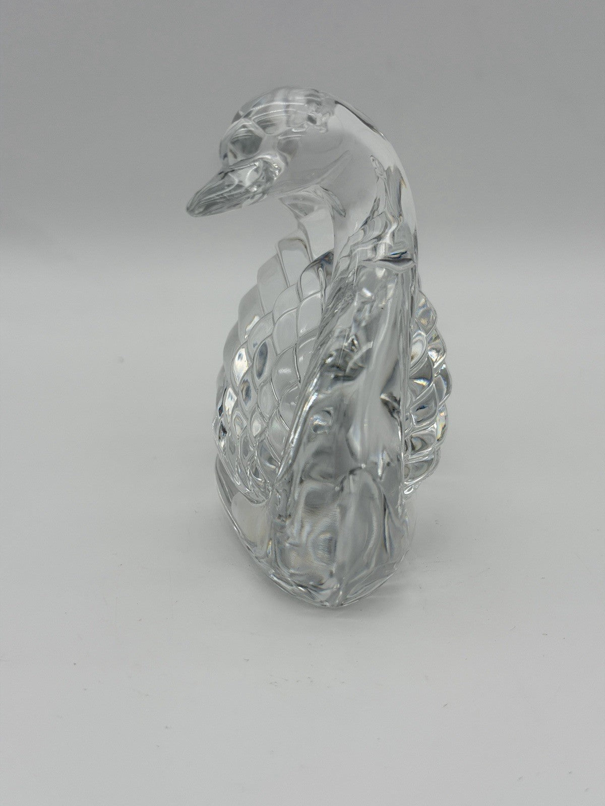 Vintage Waterford Crystal Swan Ireland Paperweight Figurine 5 1/2" Sticker