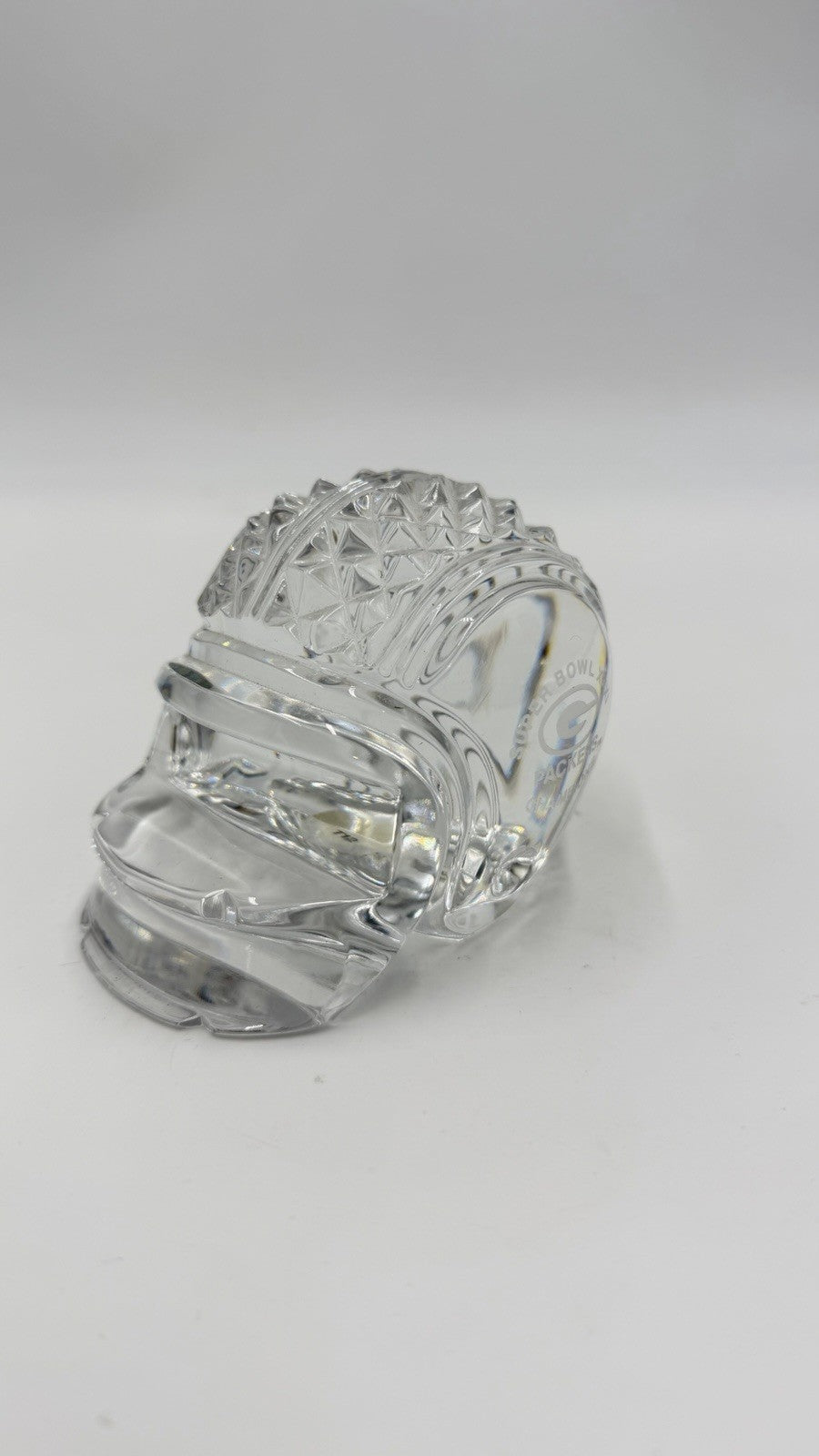 Waterford Crystal Green Bay Packers Super Bowl XXXI Helmet Paperweight