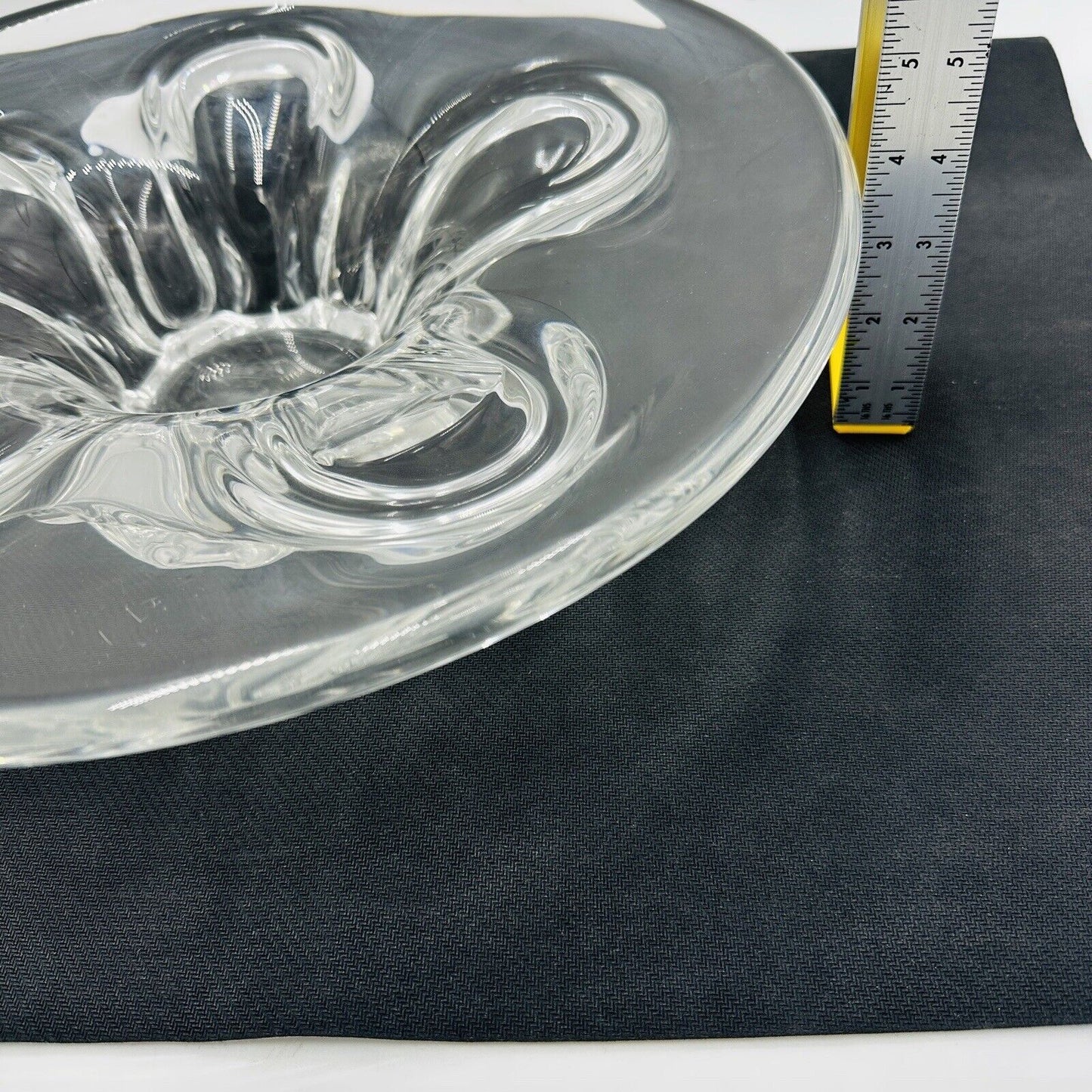 Severes Crystal Centerpiece France 14.5in Wide Large Vintage Fruitbowl Serveware
