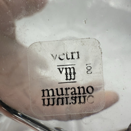 Carlo Moretti Murano Vetri #100 Decanter Stopper Rare Italy Gold Rim Art Glass