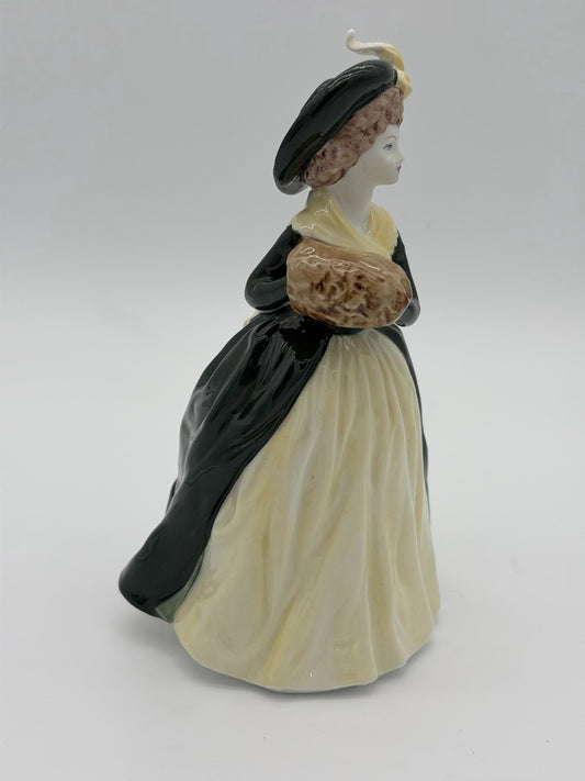 Rare COALPORT Porcelain England Ladies of Fashion Vanessa Painted Figurine 8.5”