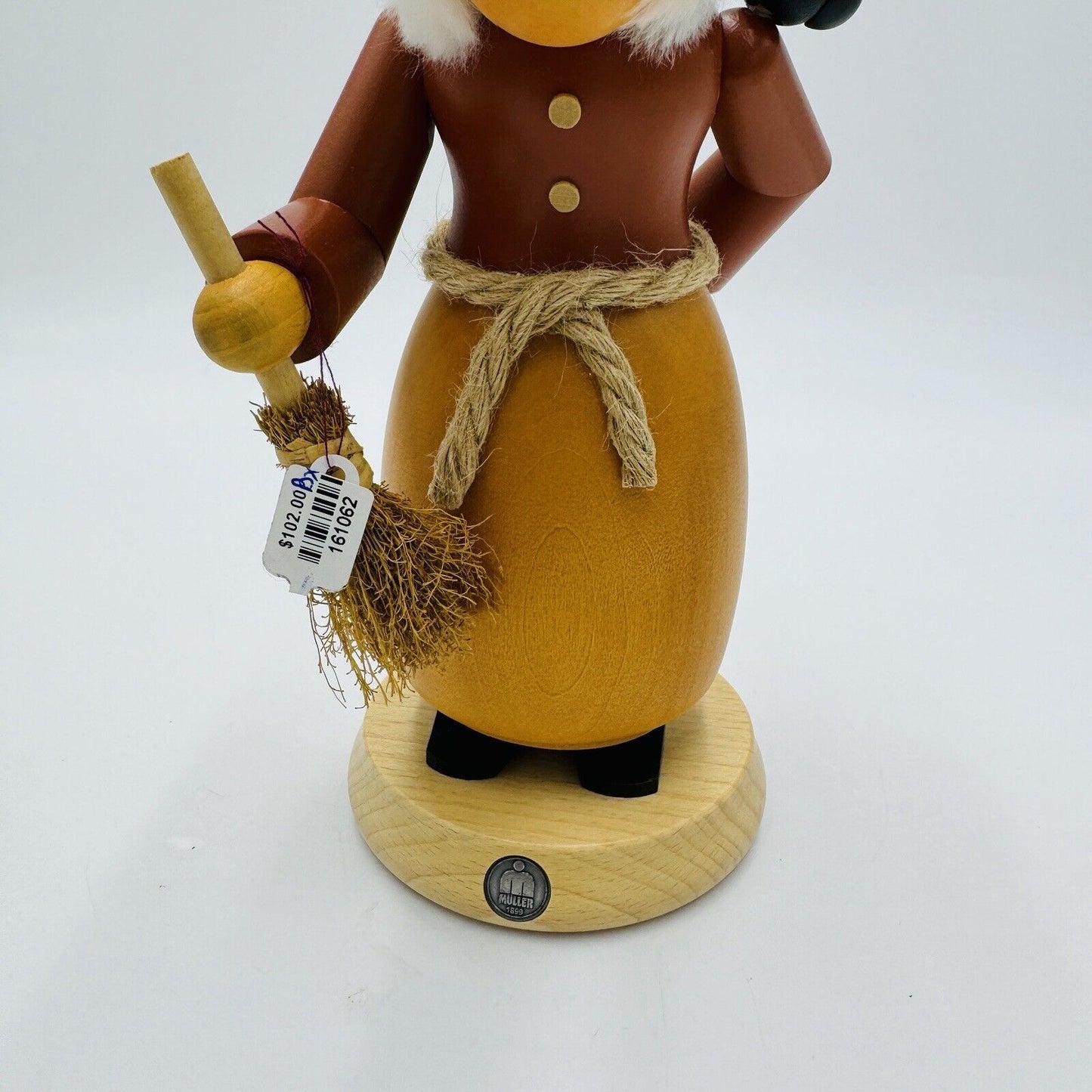 Muller Wooden Halloween Witch Smoker Incense Burner Germany 9in Figurine