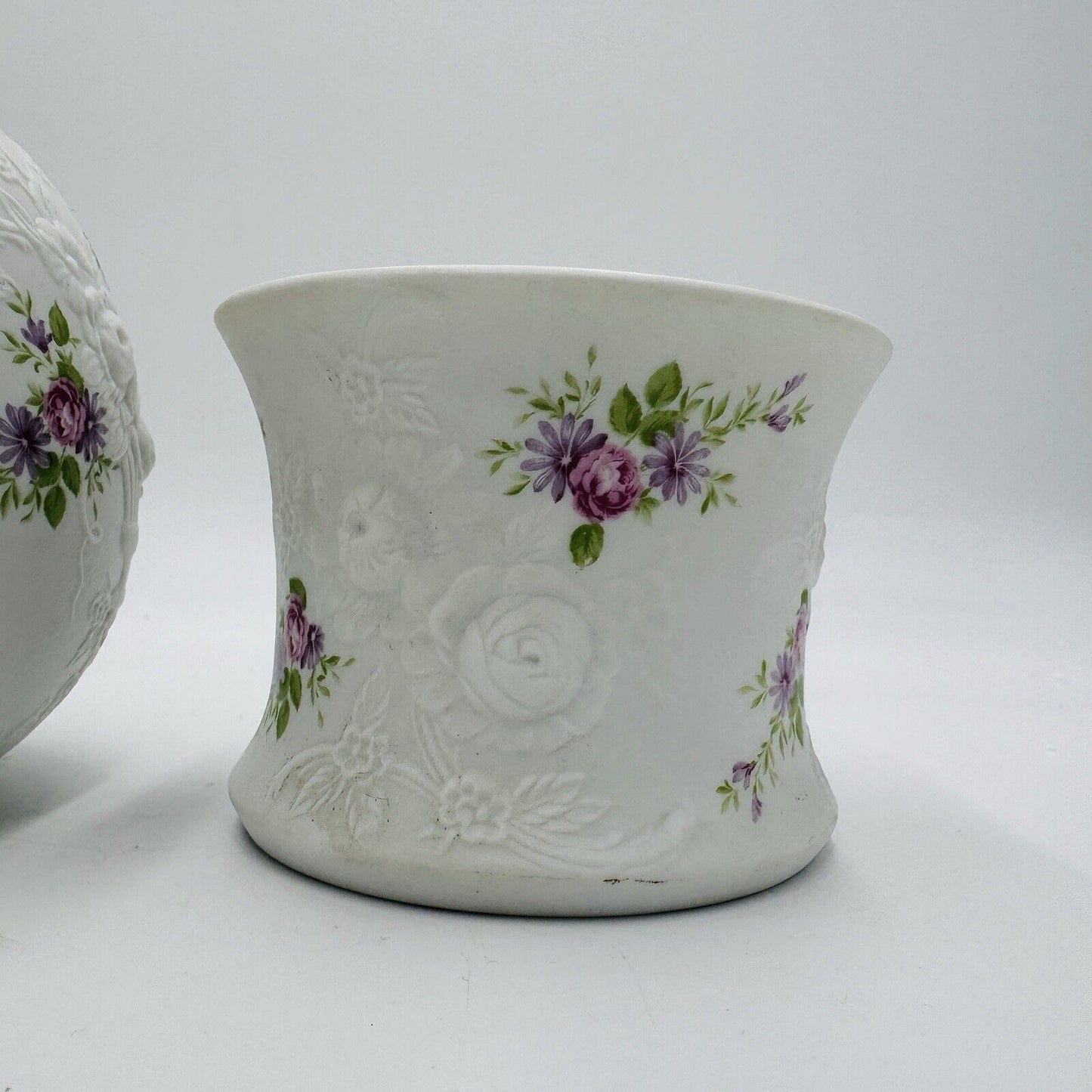 Kaiser Porcelain West Germany Monaco Patterned Bud Vase and Votive Candleholder