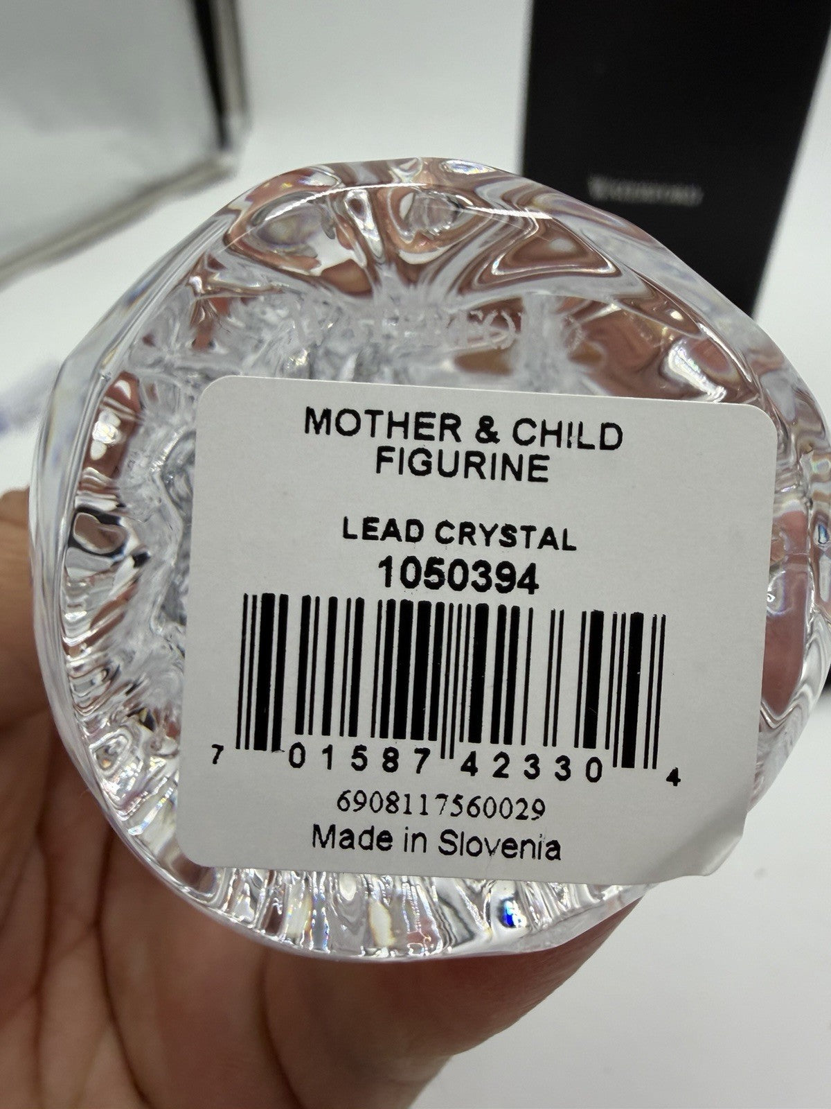 Waterford Crystal Slovenia Mother & Child Crystal 7” Figurine Nativty Mary Jesus