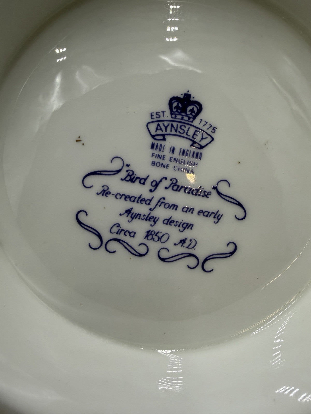 Large Aynsley Bird of Paradise fine bone china fruit Serving centerpiece bowl