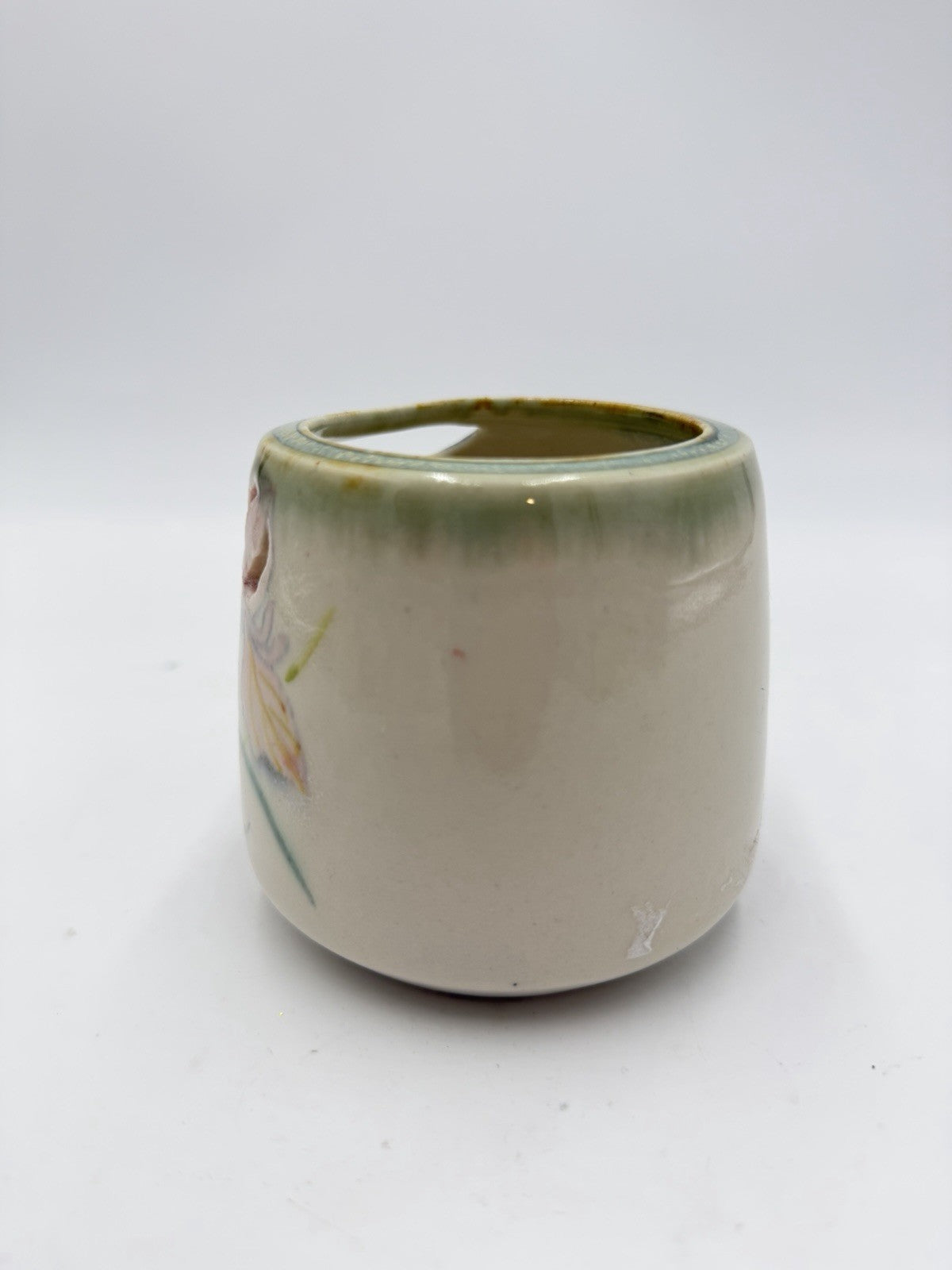 Vintage Robert Finn Studio Art Pottery California Pierced Floral Vase 3.5”