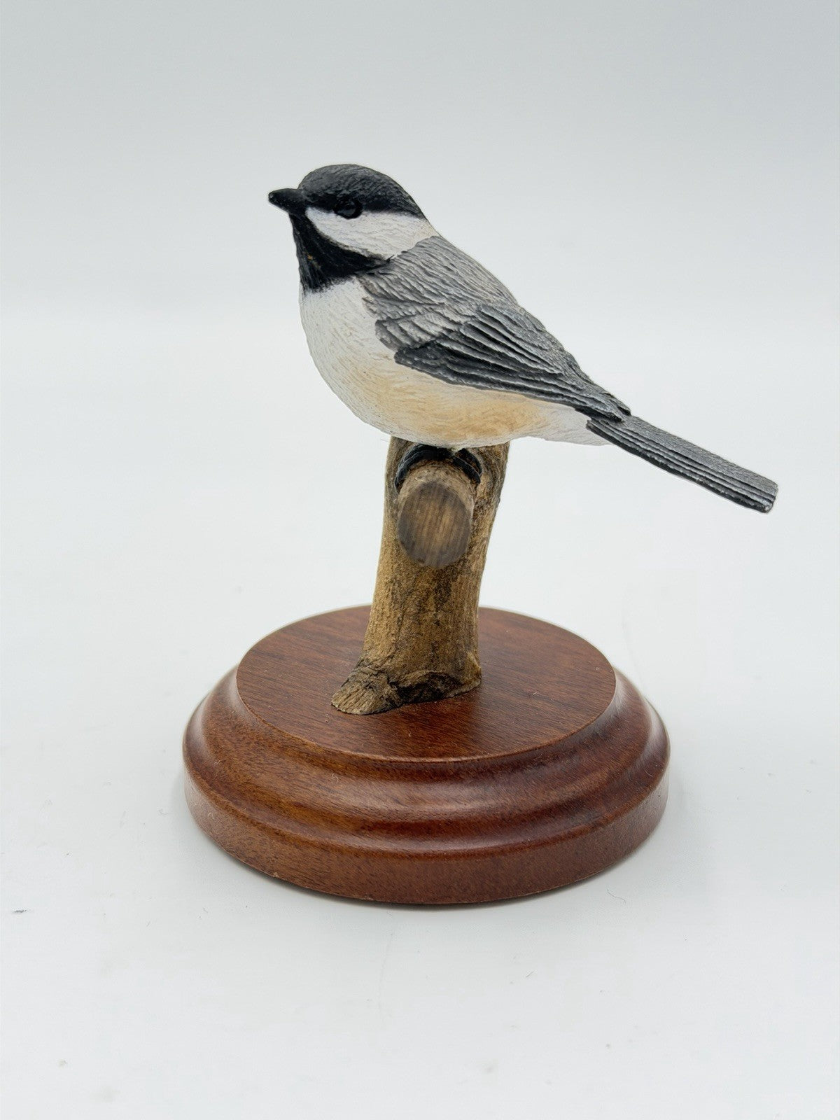 Richard Lamson Studio Black-capped Chickadee Bird Hand Made Figurine Signed 3”H