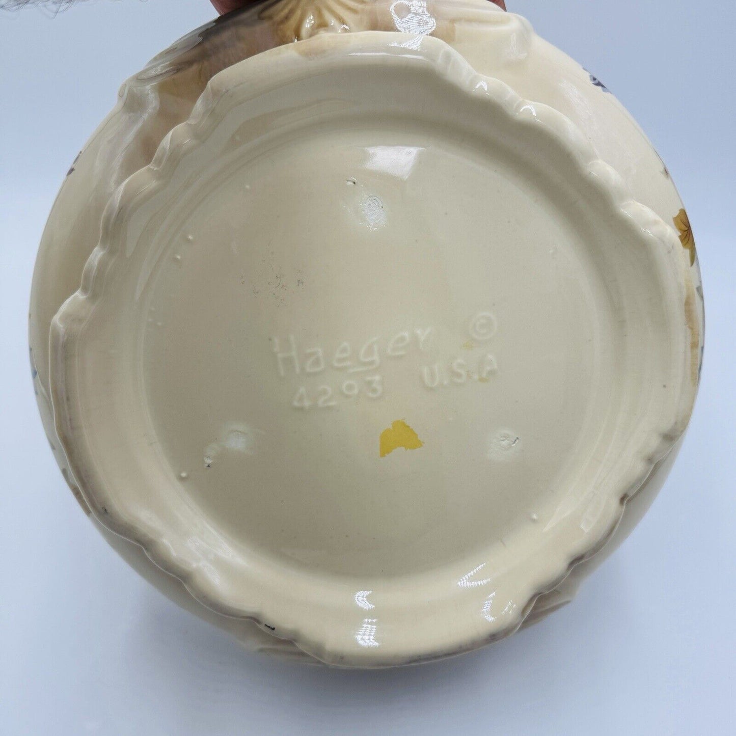 MCM Haeger USA Pottery Bowl Planter Ceramic Floral Rare #4293 3.5inH x 11inW