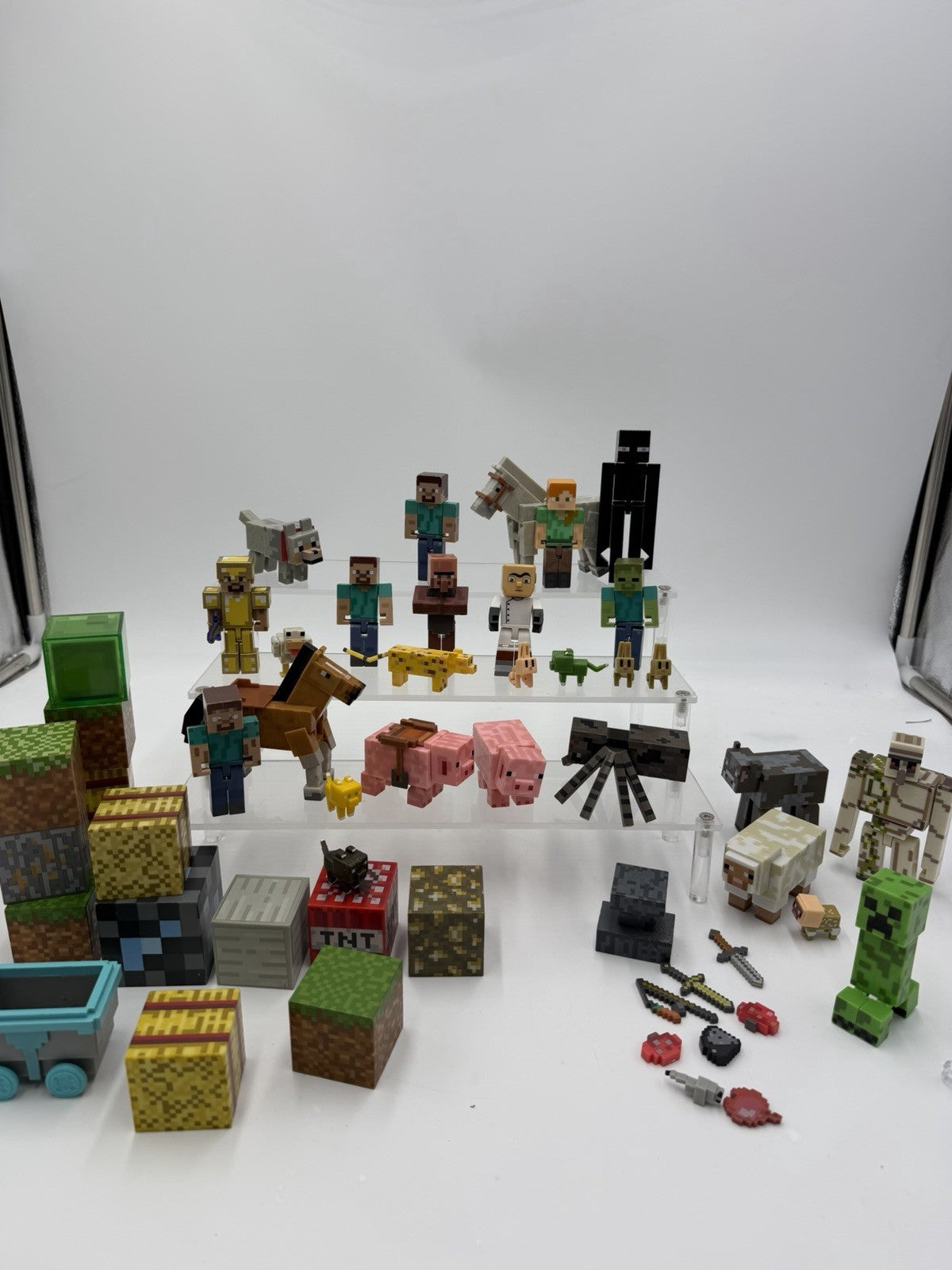 Minecraft Figures Animals Blocks Weapons Tools Lego Mini Figs Lot 50 PCs