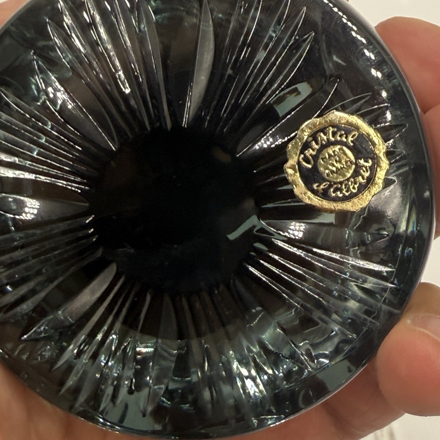 vintage CR. ALBRET France crystal PAUL REVERE paperweight Multifaceted Retro