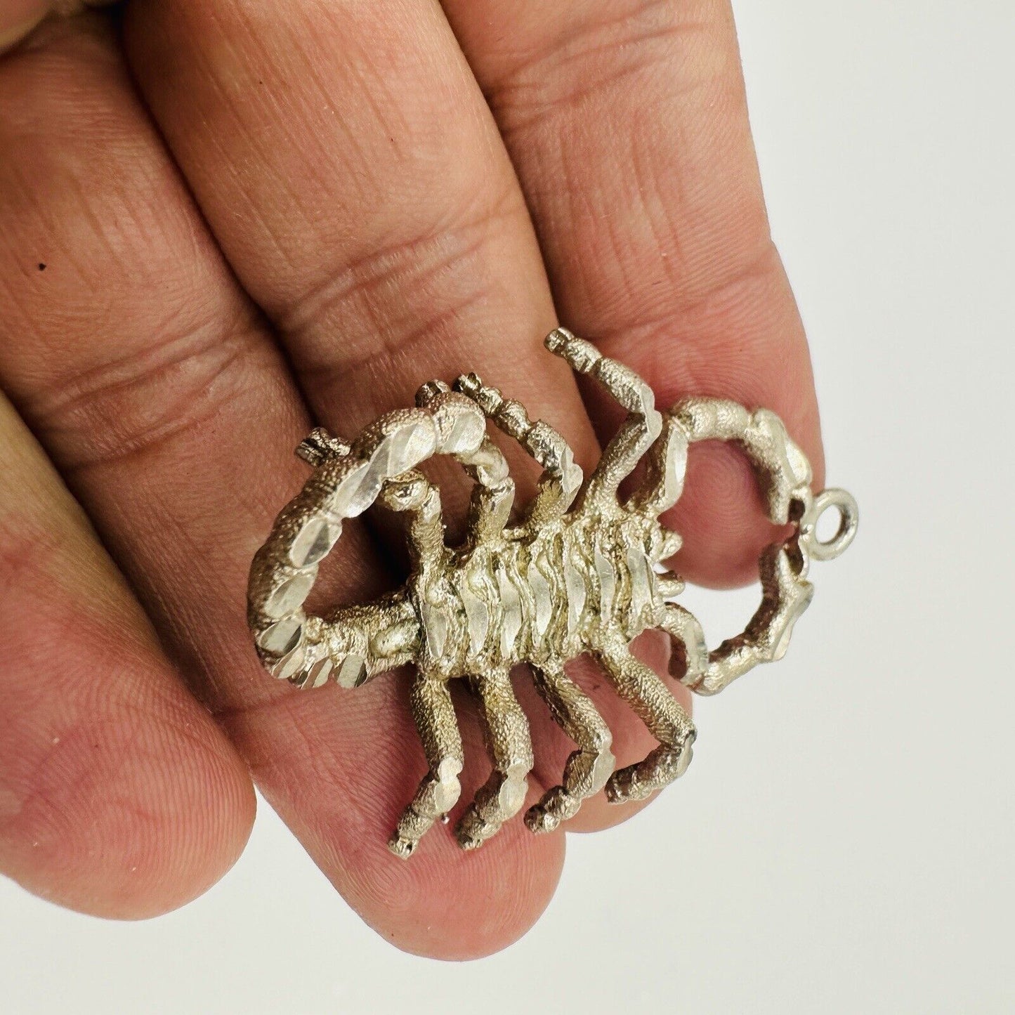 925 Sterling Silver Scorpion Pendant Jewelry Vintage Shiny Large 1 Of A KIND