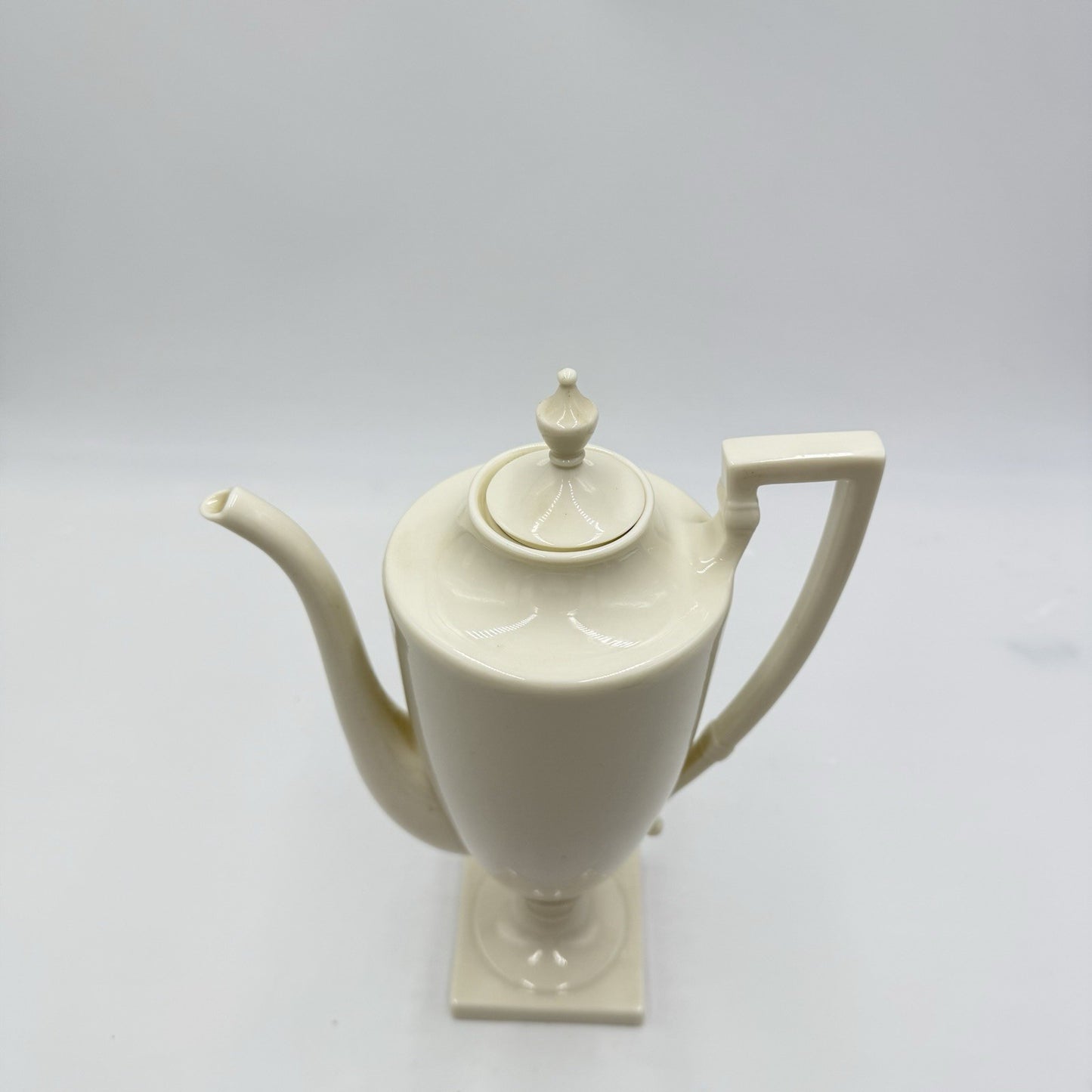 Rare Lenox USA Colonial White Coffee Pot & Lid Porcelain 10.5” Green Marking