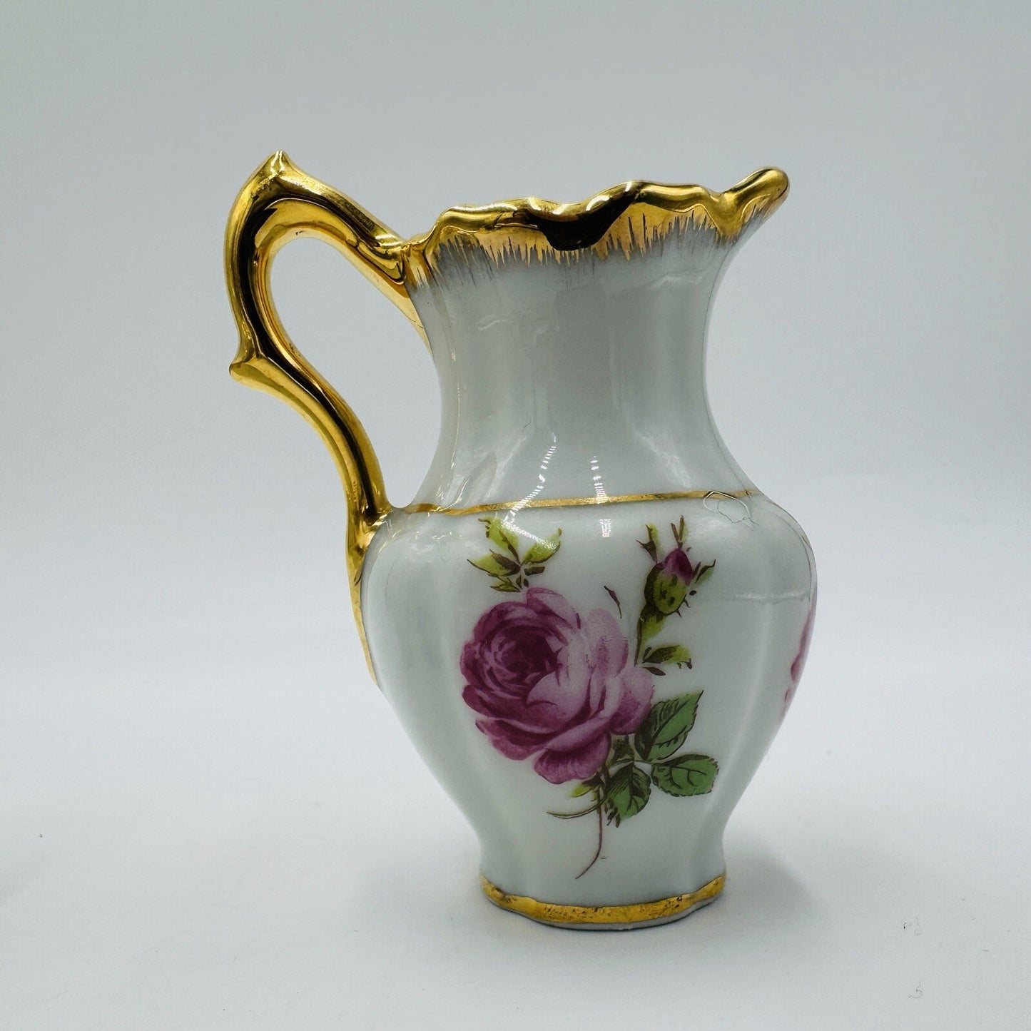 Limoges France Porcelain Miniature Painted Set Mini Vase Urn Bowl