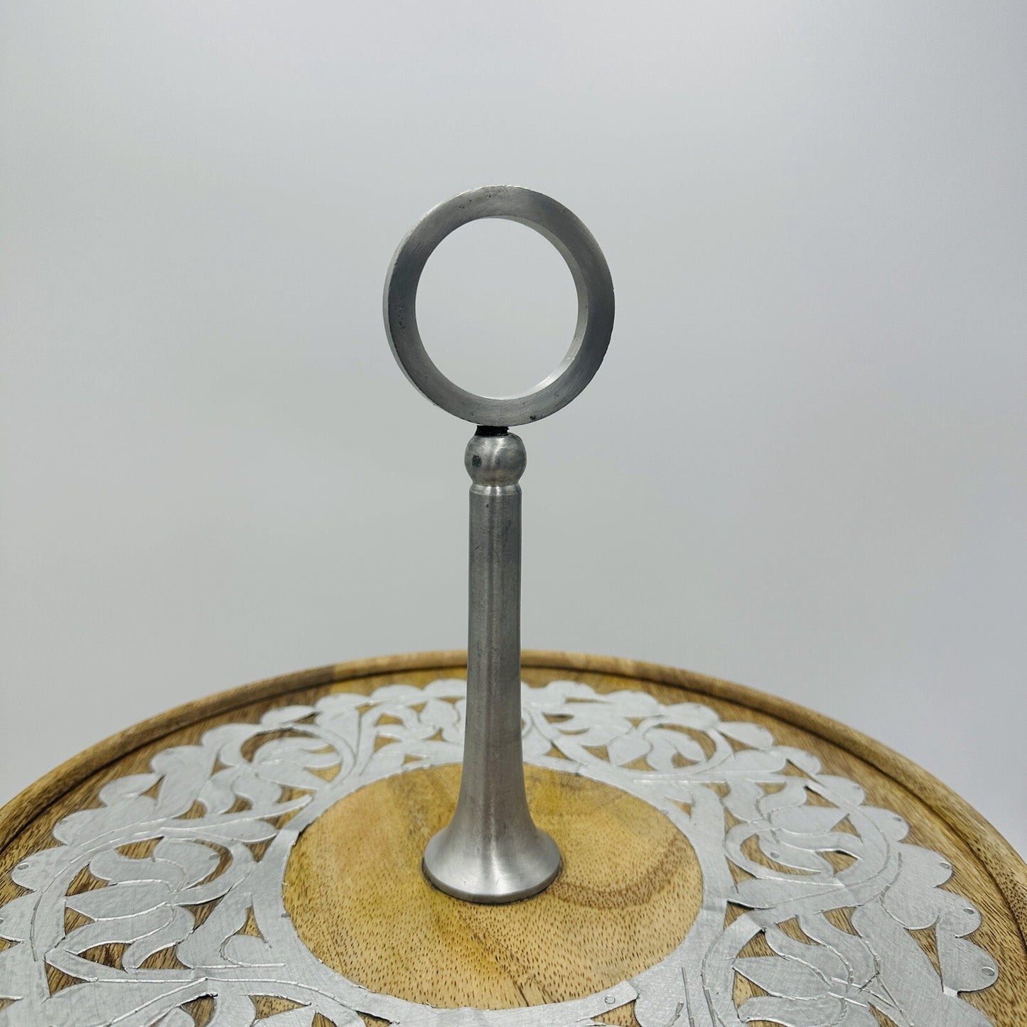 Rajasthan Artisans Cake Stand Brown 2 Tier Wood 17in H Farmhouse Country