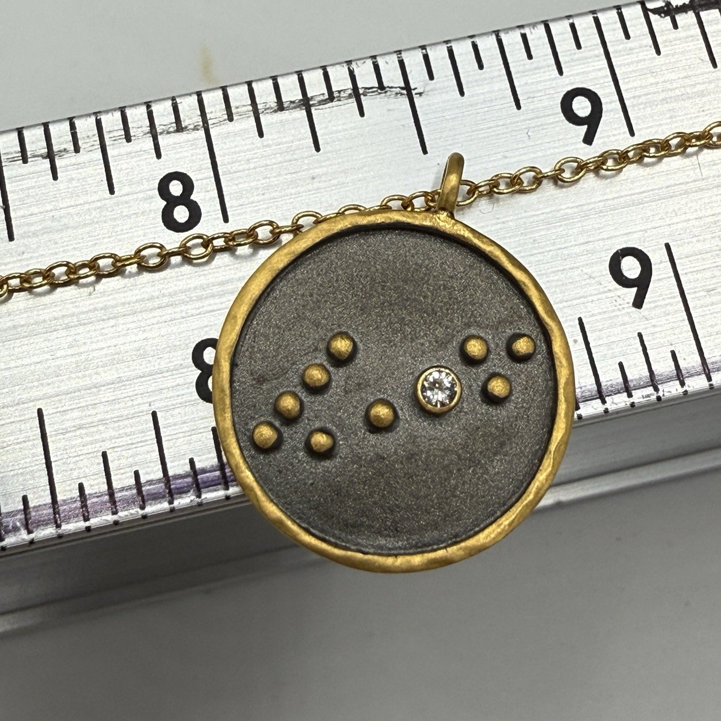 Satya Zodiac Necklace pisces ♓️ Gold Tone 18.5” L Necklace W/pendant