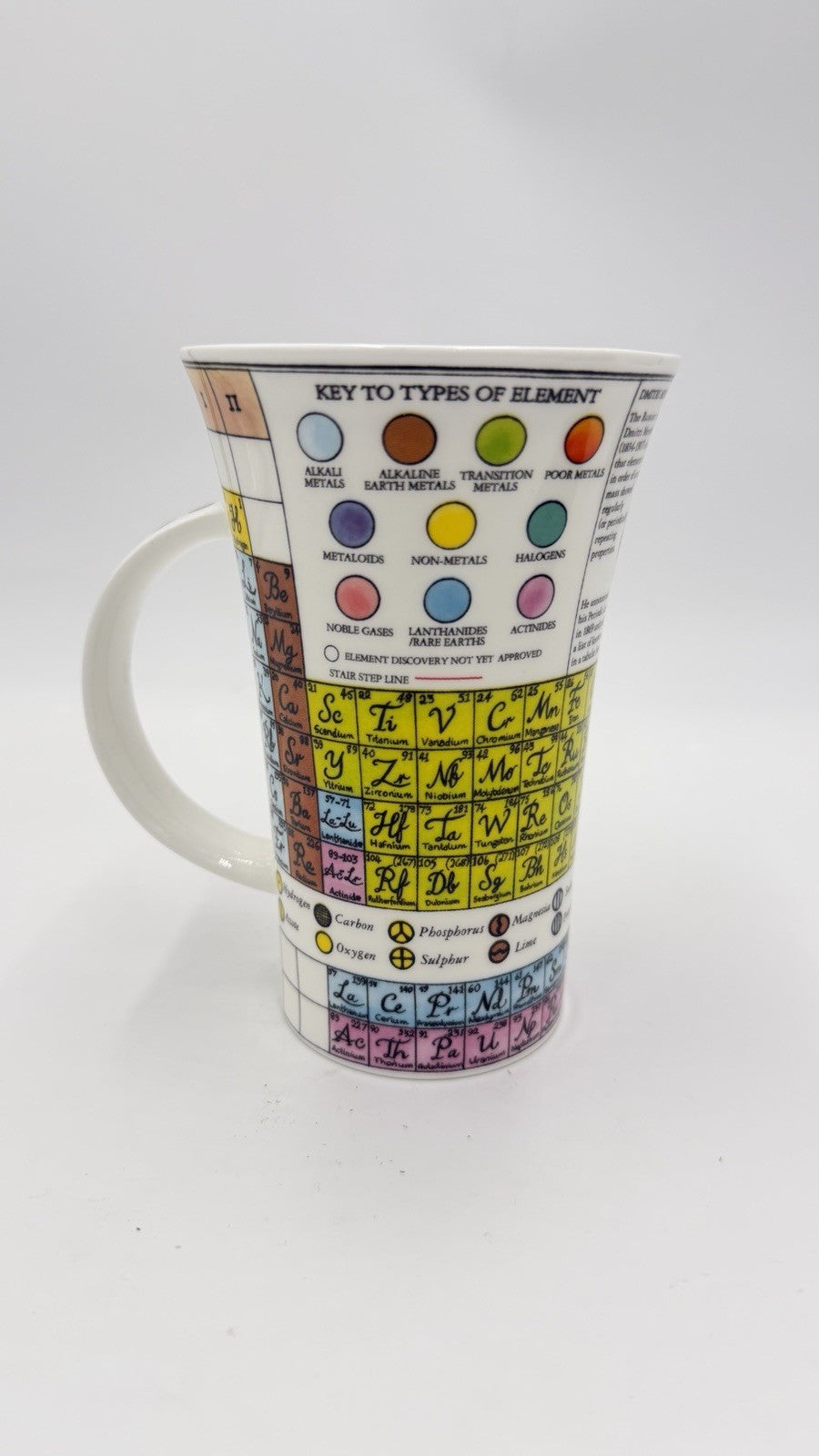 Dunnon Porcelain England The Periodic Table Coffee Mug By Jane Goodwin