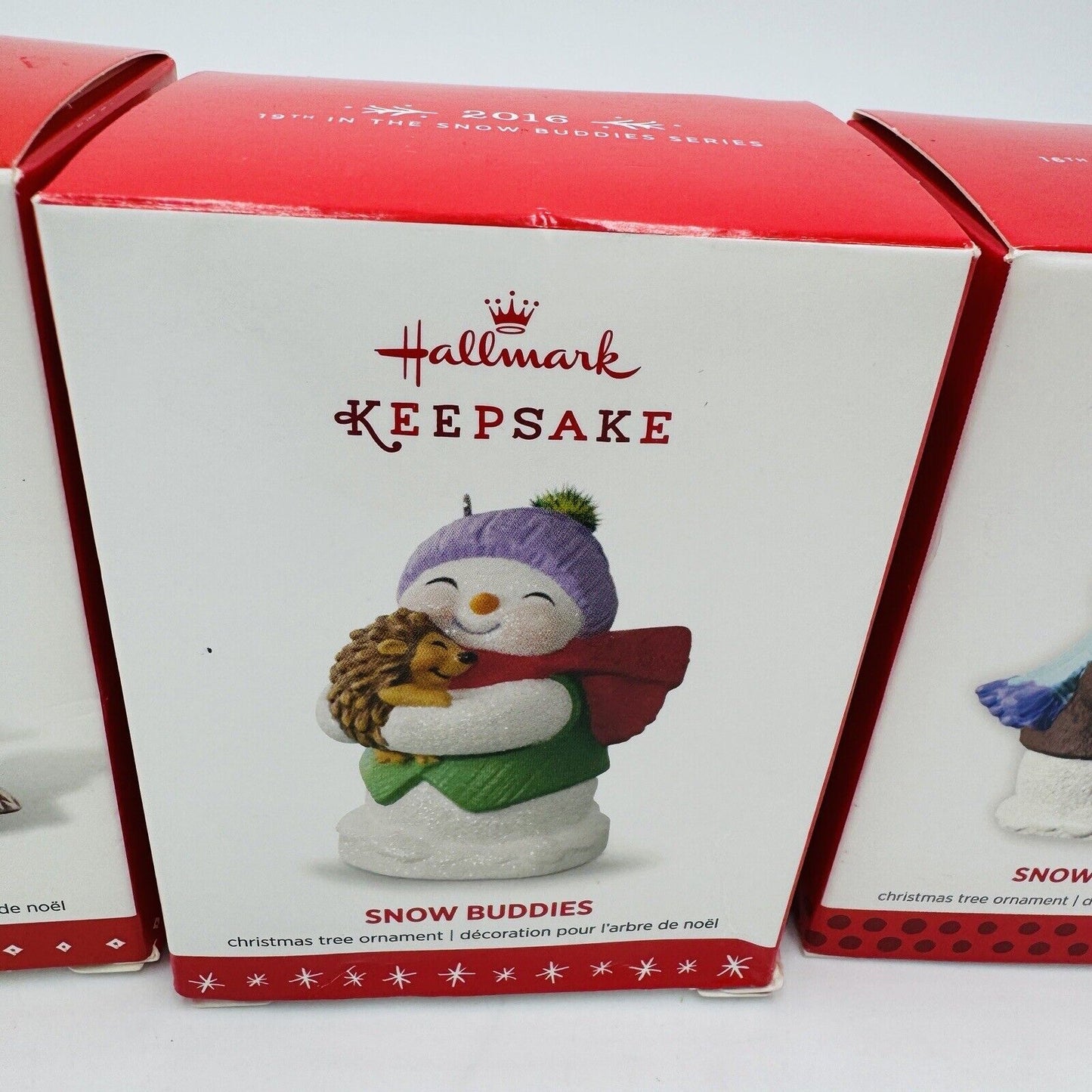 Hallmark Keepsake Ornaments Set 4 Snow Buddies Christmas 2013 2015 2016 2006